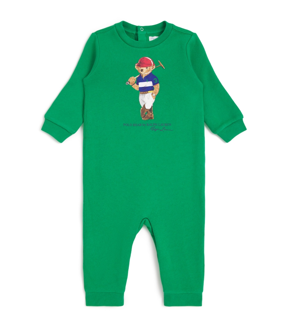 Cotton Polo Bear All-In-One (3-9 Months) GREEN Image 1