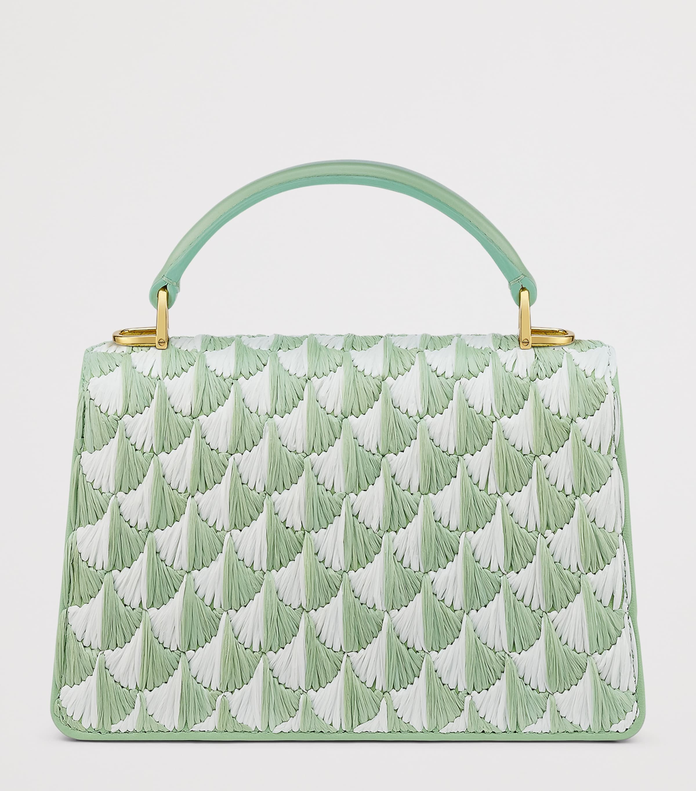Bvlgari Mini Raffia Serpenti Forever Top-Handle Bag Green Medium Image 5
