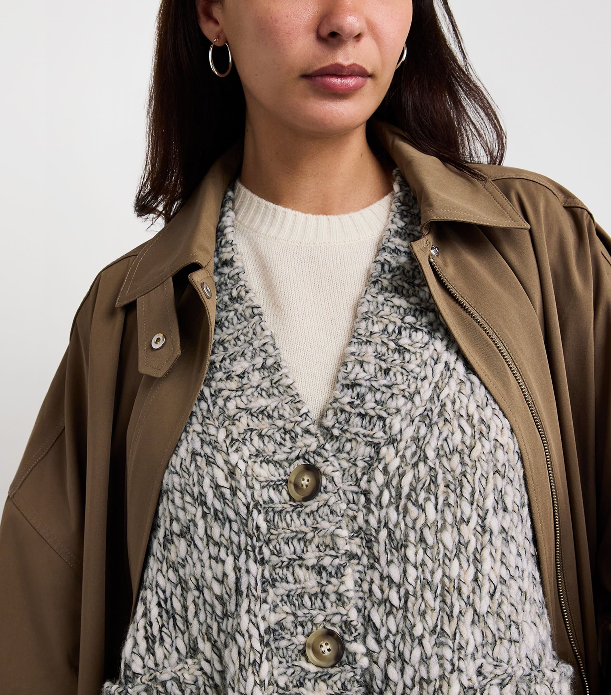 Wool-Blend Cardigan BLACK Image 6