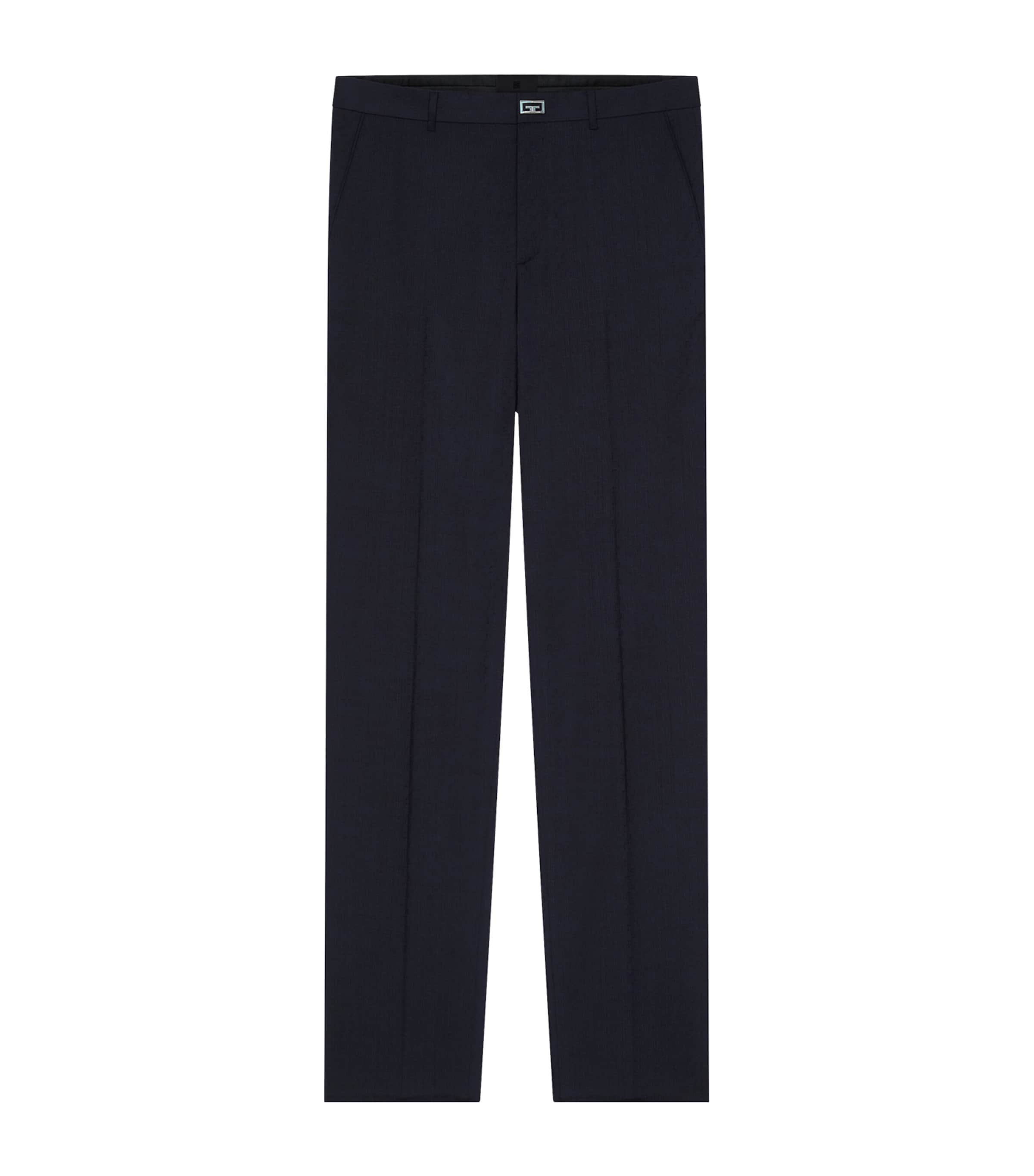Givenchy Wool Monogram-detail Tailored Trousers