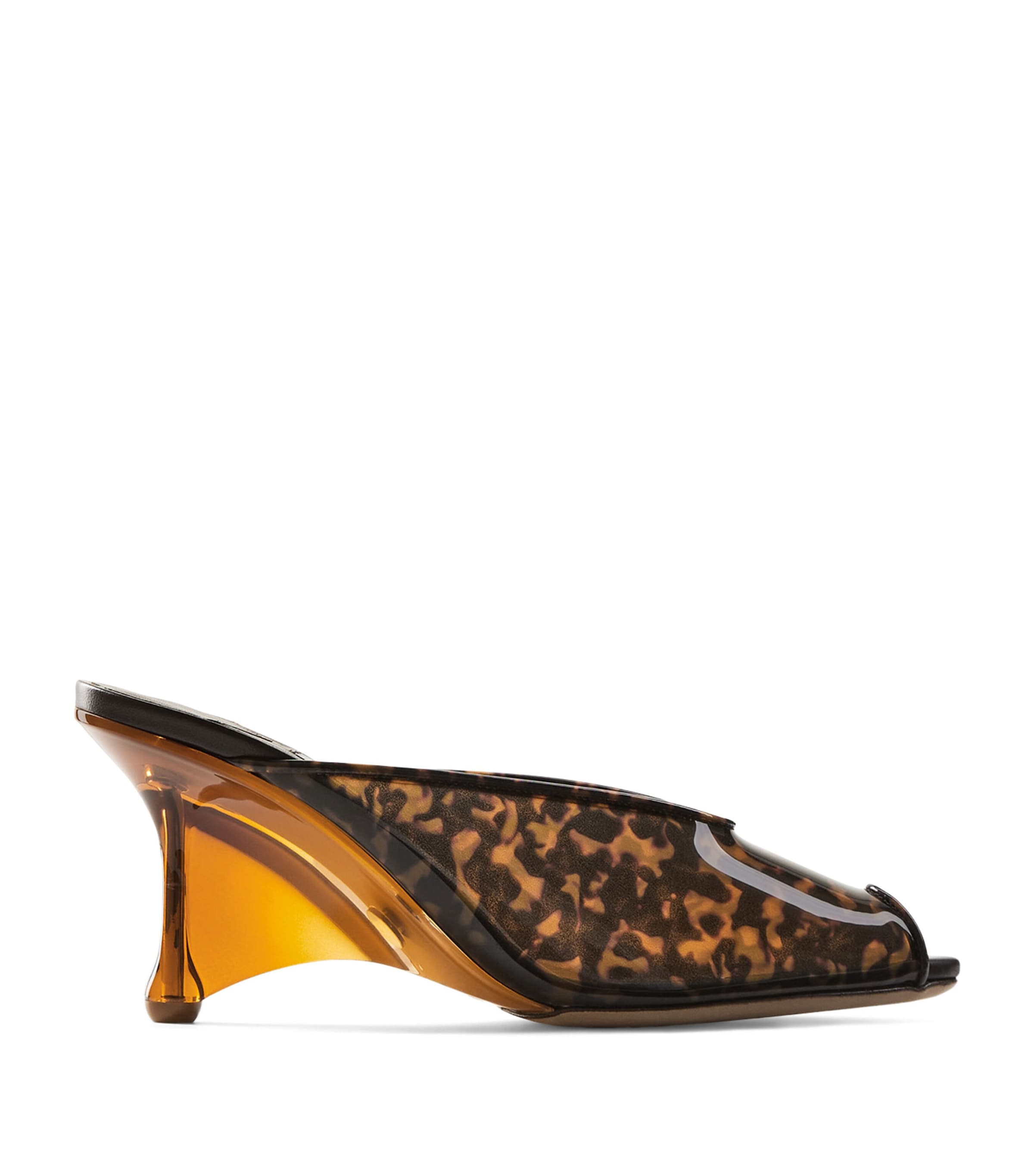 Jimmy Choo Glace 80 Heeled Mules Amber Mix/brown Mix Image 1