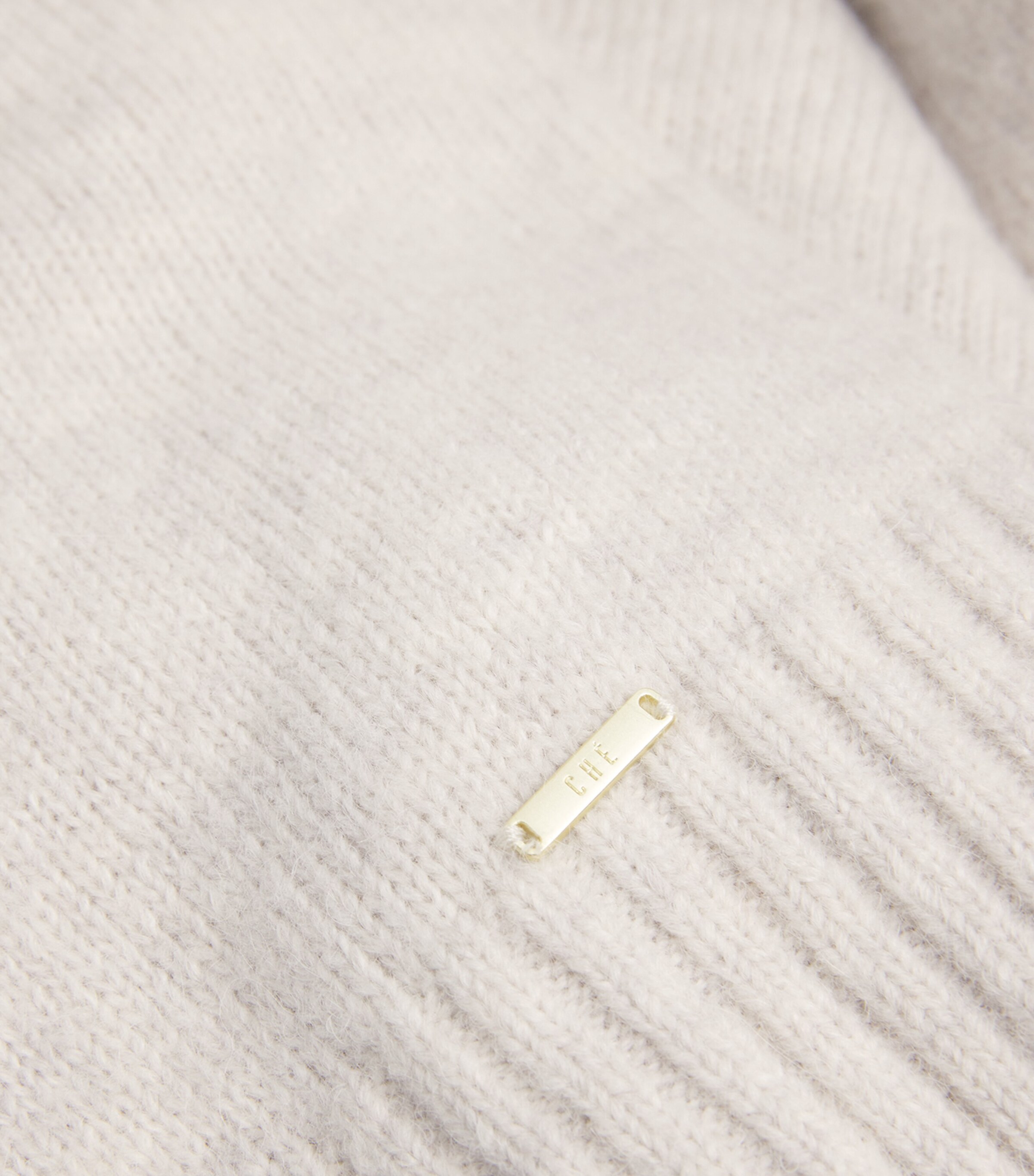 CHÉ Mens Knitted Crew-Neck Sweatshirt Ivory Image 5