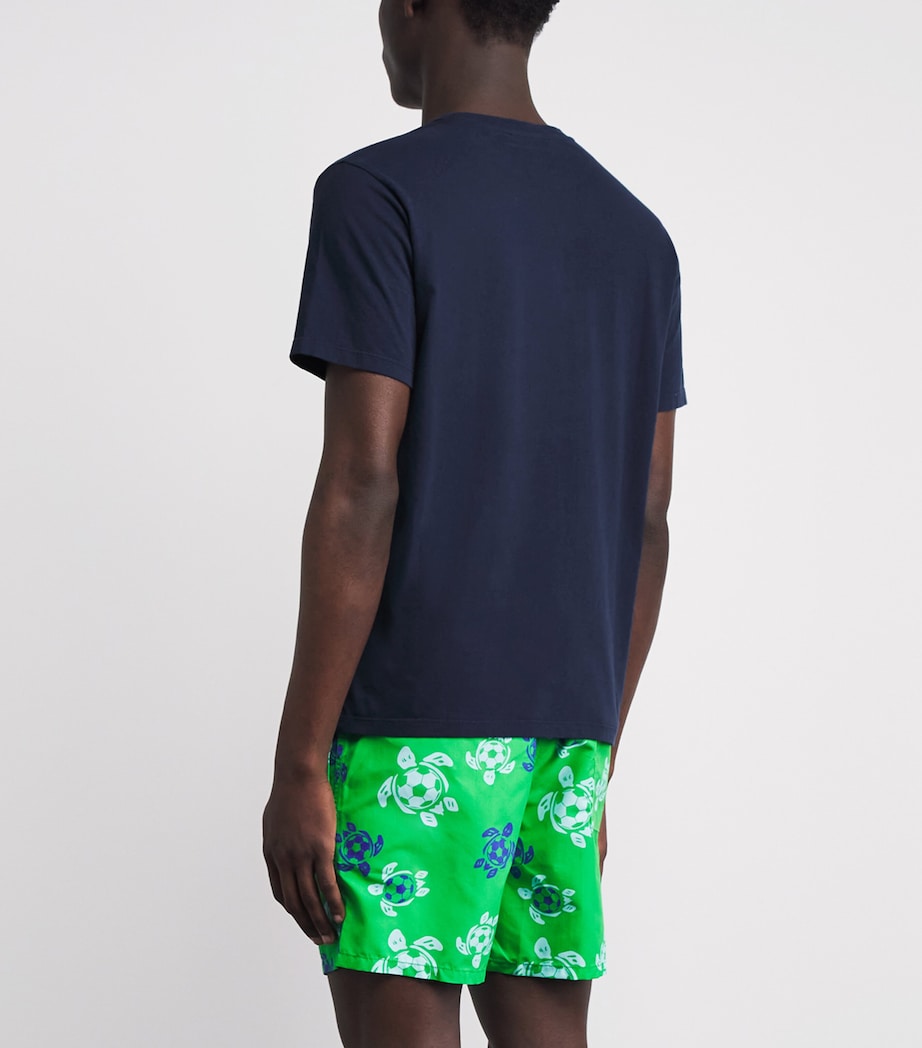 Vilebrequin Mens Organic Cotton Turtle T-Shirt Bleu Marine Image 5