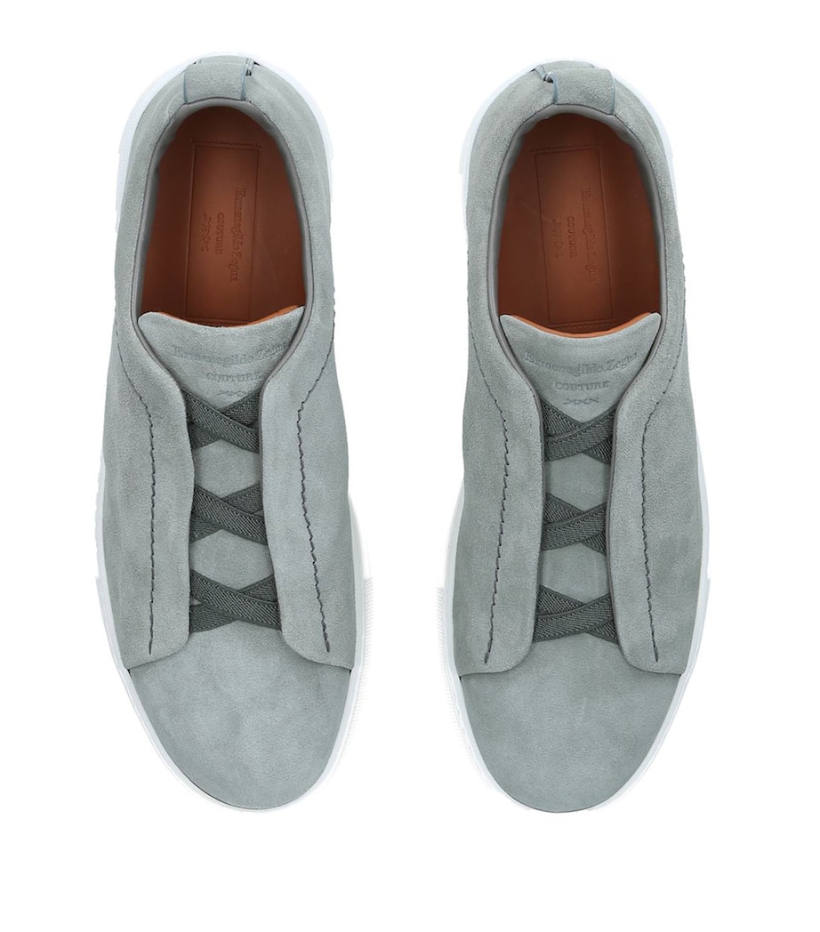 Suede Triple Stitch Sneakers GREY MID Image 4