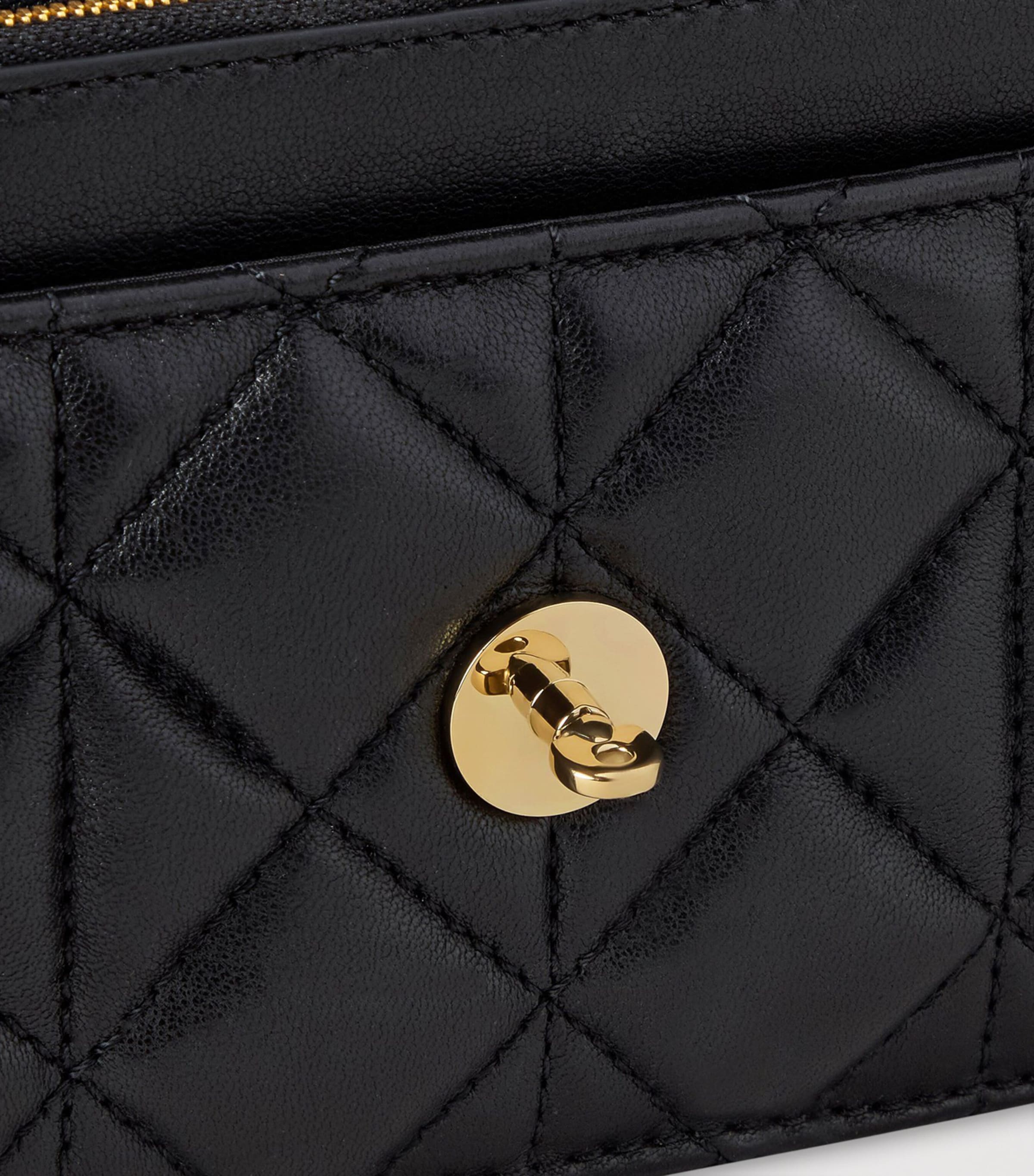 Small Quilted Darley Cross-Body Bag BLACK Image 4