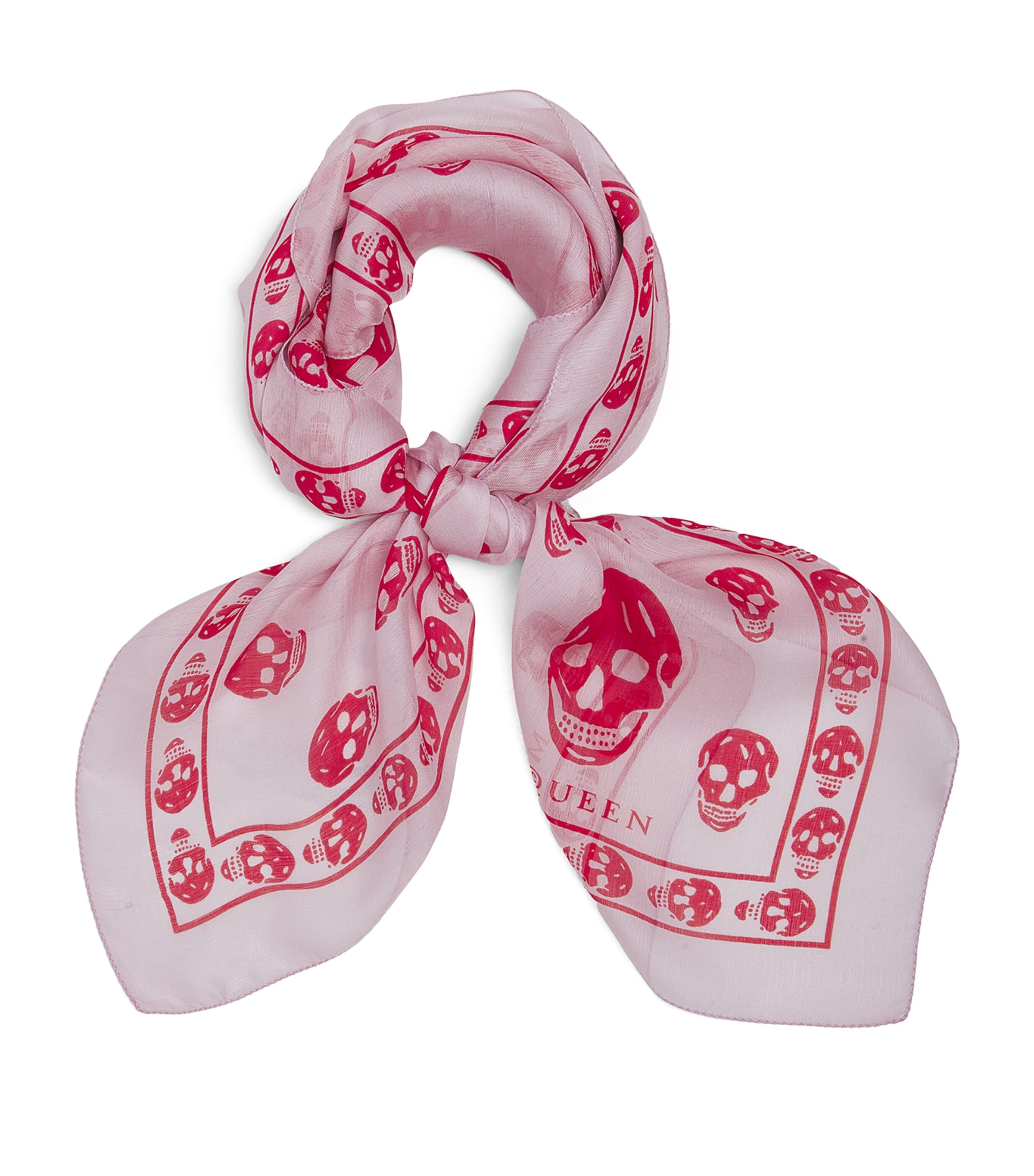 Alexander Mcqueen Silk Skull Print Scarf