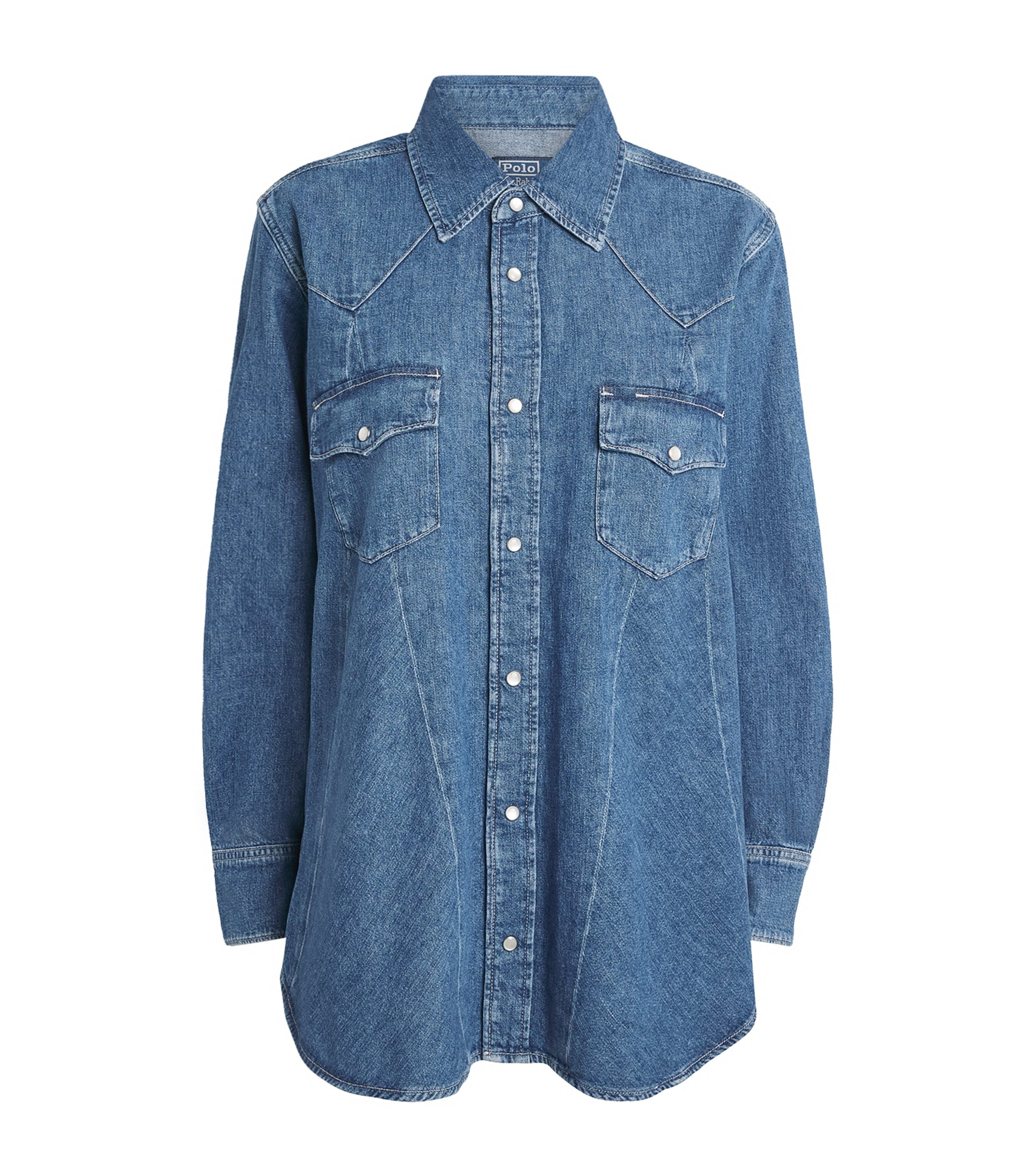 Polo Ralph Lauren Denim Western Shirt In Blue