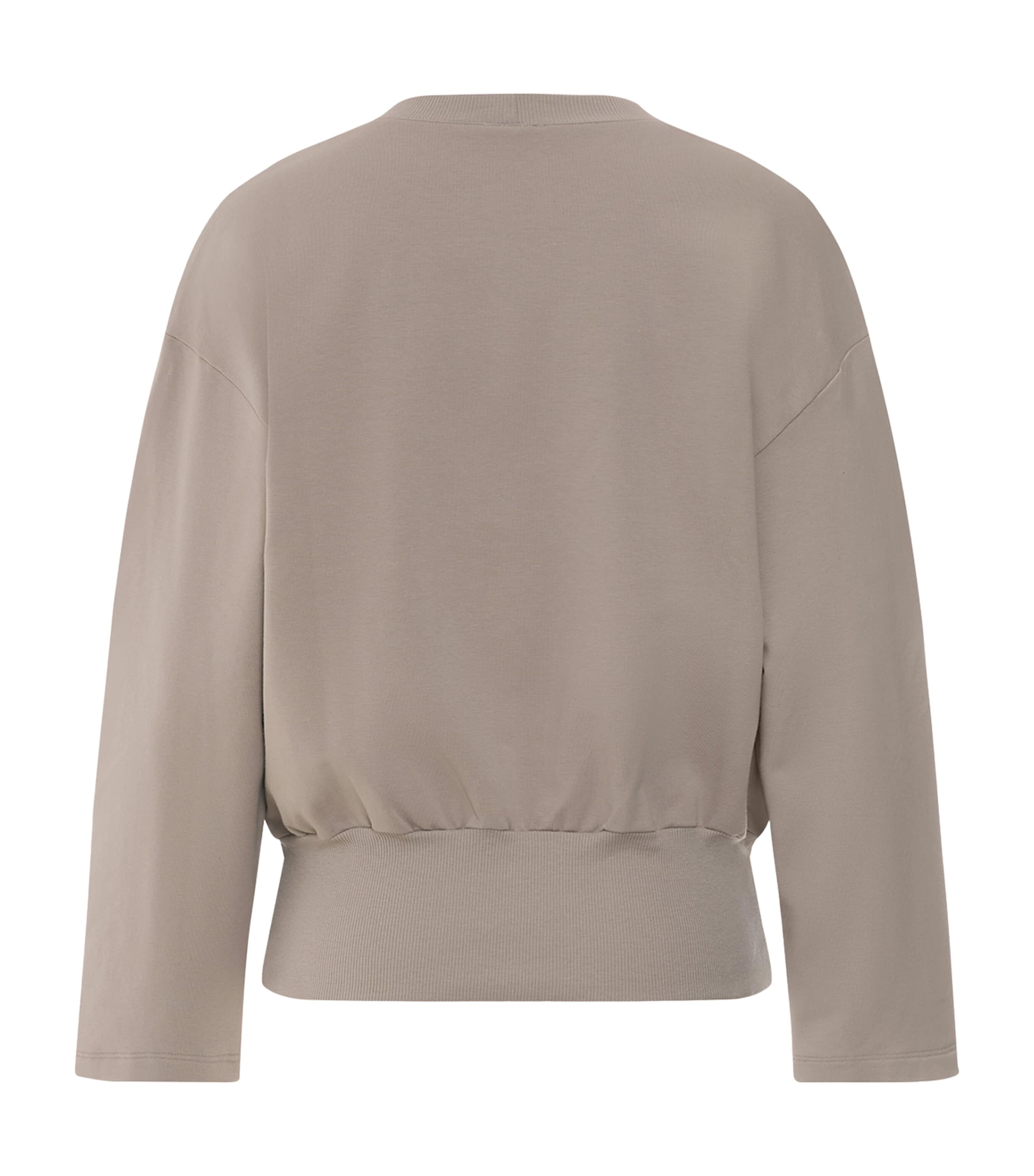 Hanro Womens Stretch-Cotton Natural Living Sweater Rose Grey Image 3