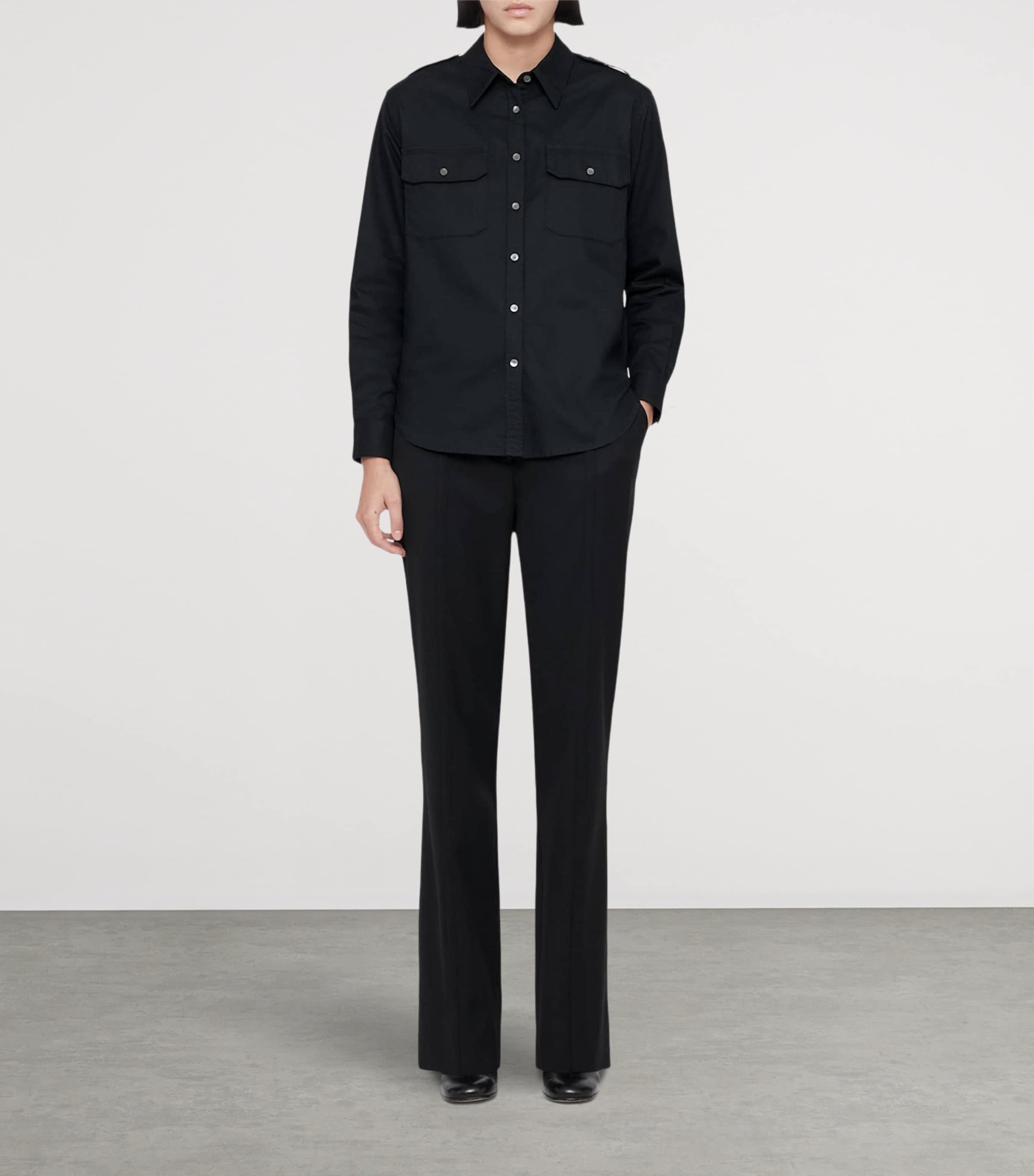 AllSaints Womens Roxanne Trousers Black Image 2