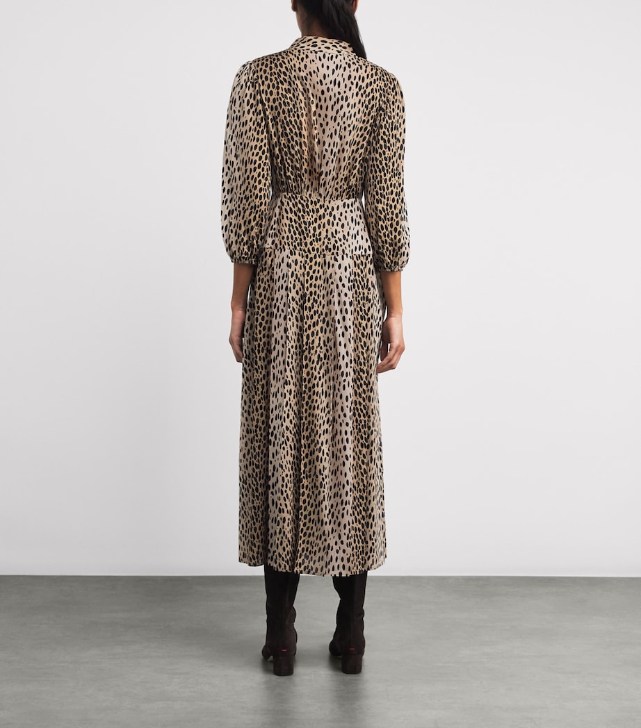 Leopard Izzy Midi Dress ANTELOPE SPOT BLACK Image 4