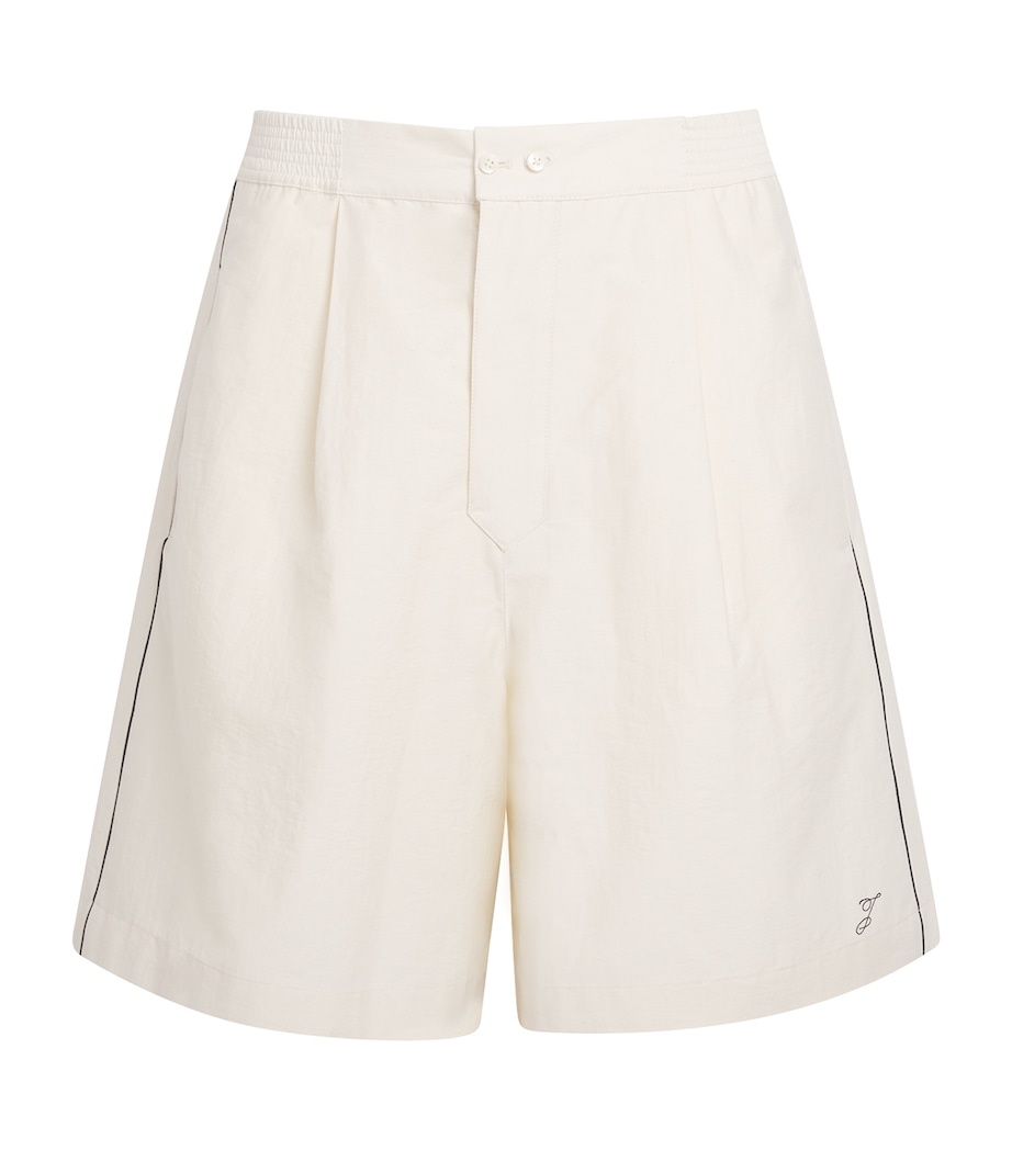 Jacquemus Mens Pleated Pyjama Shorts Off White Image 1