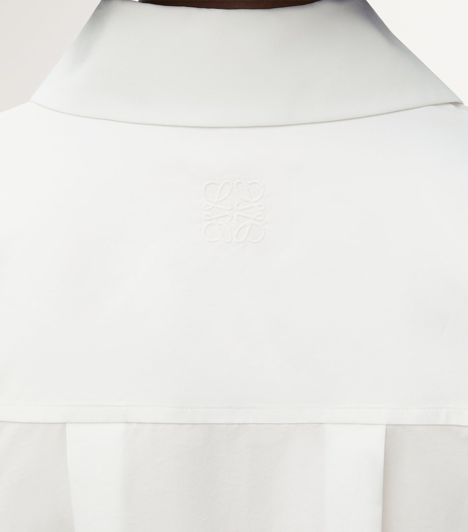 LOEWE Womens Asymmetric Longline Shirt White Image 5