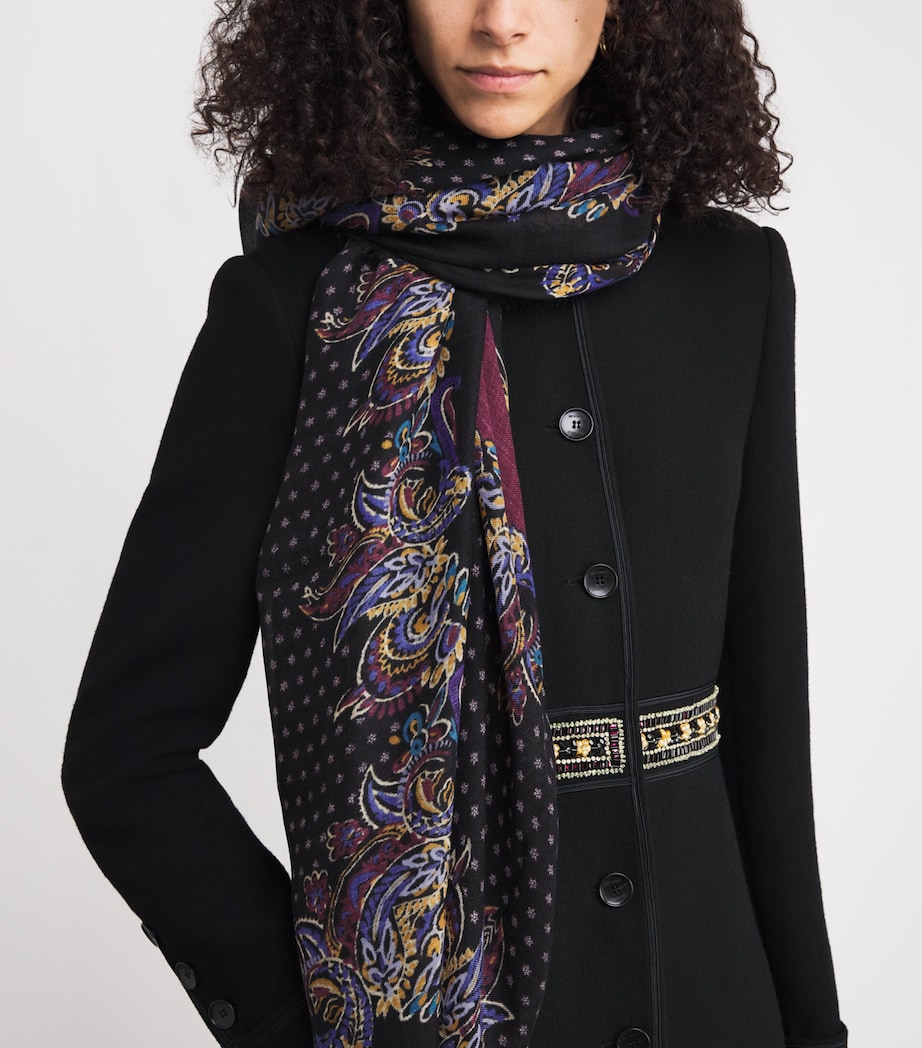Cashmere Paisley Scarf X0810 Image 2