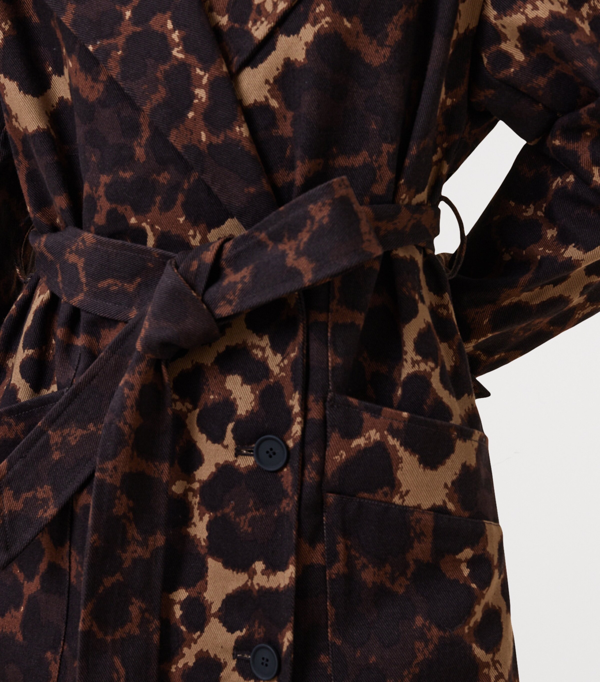 Leopard Print Abel Trench Coat LEOPARD BROWN Image 9
