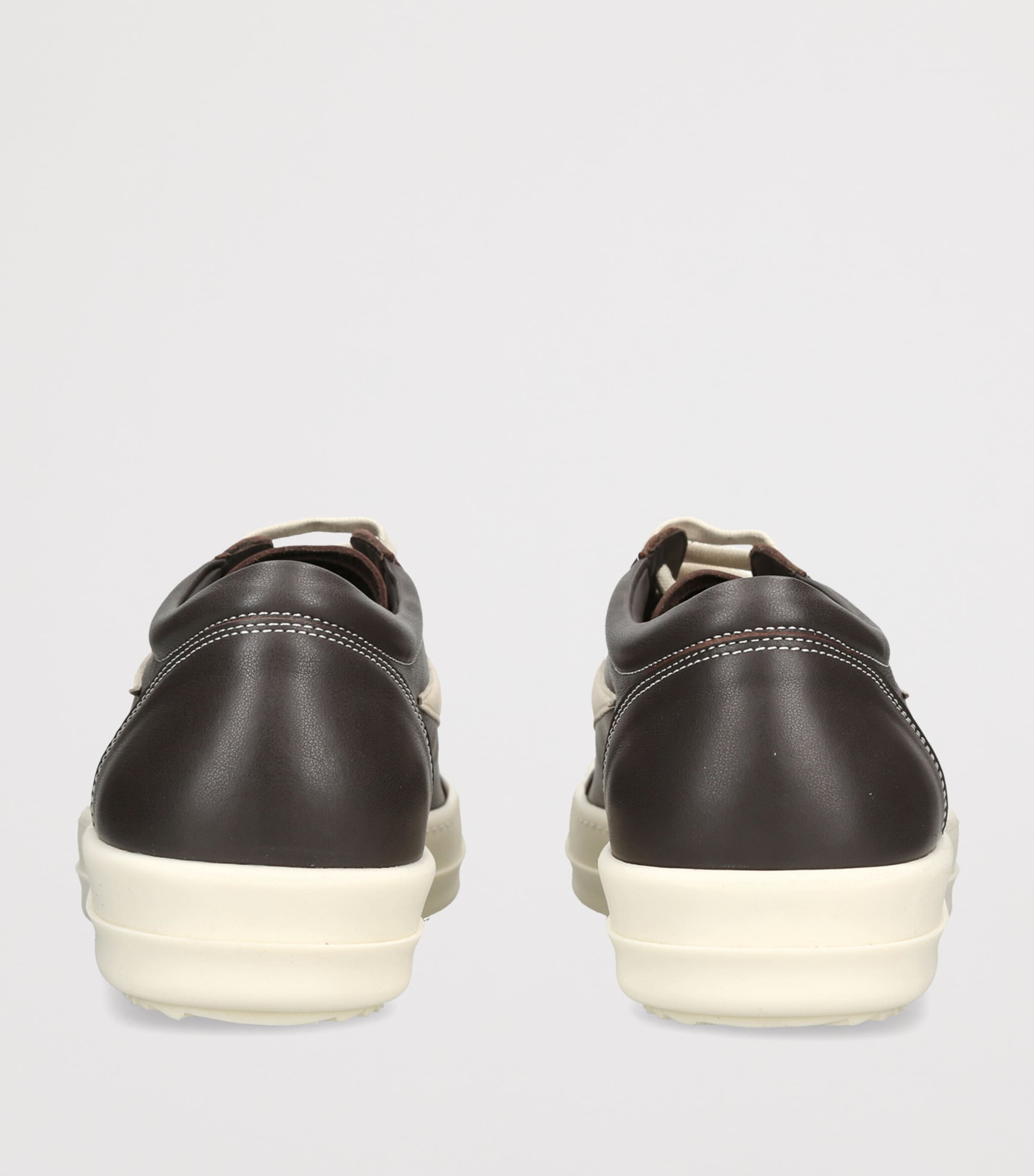 Rick Owens Leather Vintage Sneakers Grey/dark Image 4
