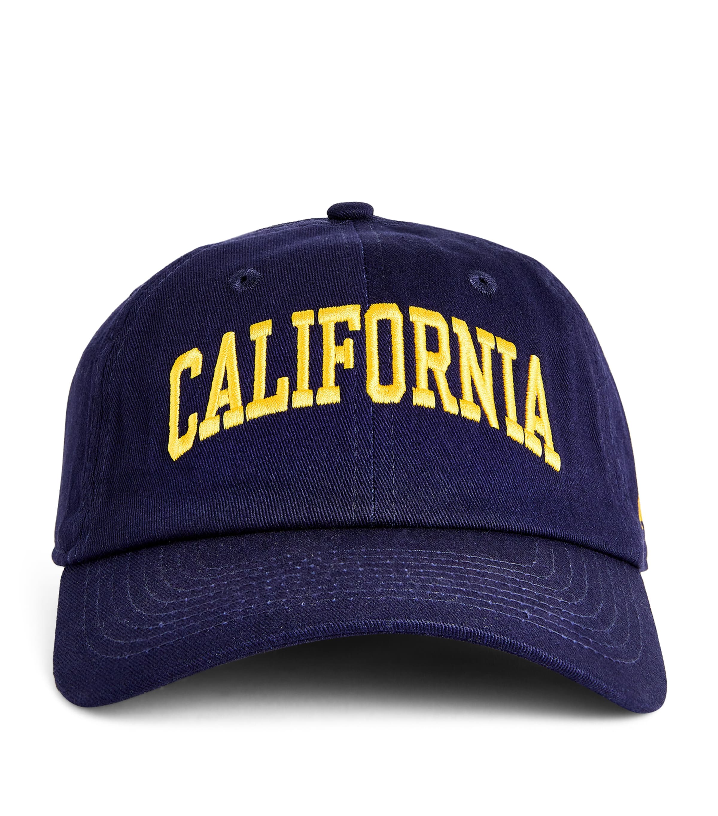 Shop Sporty And Rich Embroidered California Baseball Cap In Navy