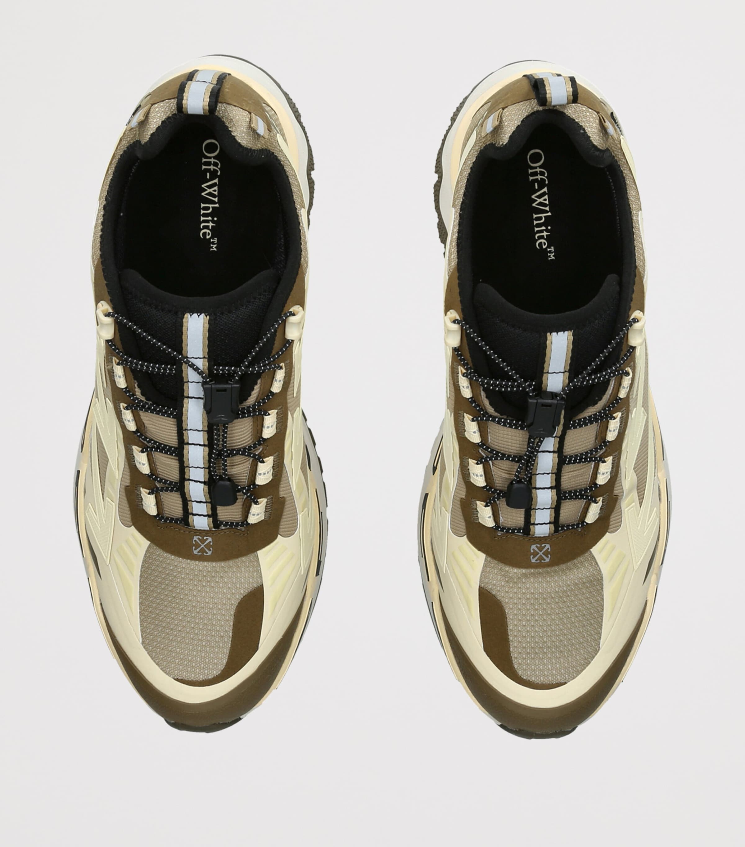 Off-White Mens Be Right Back Trail Sneakers Khaki Image 3