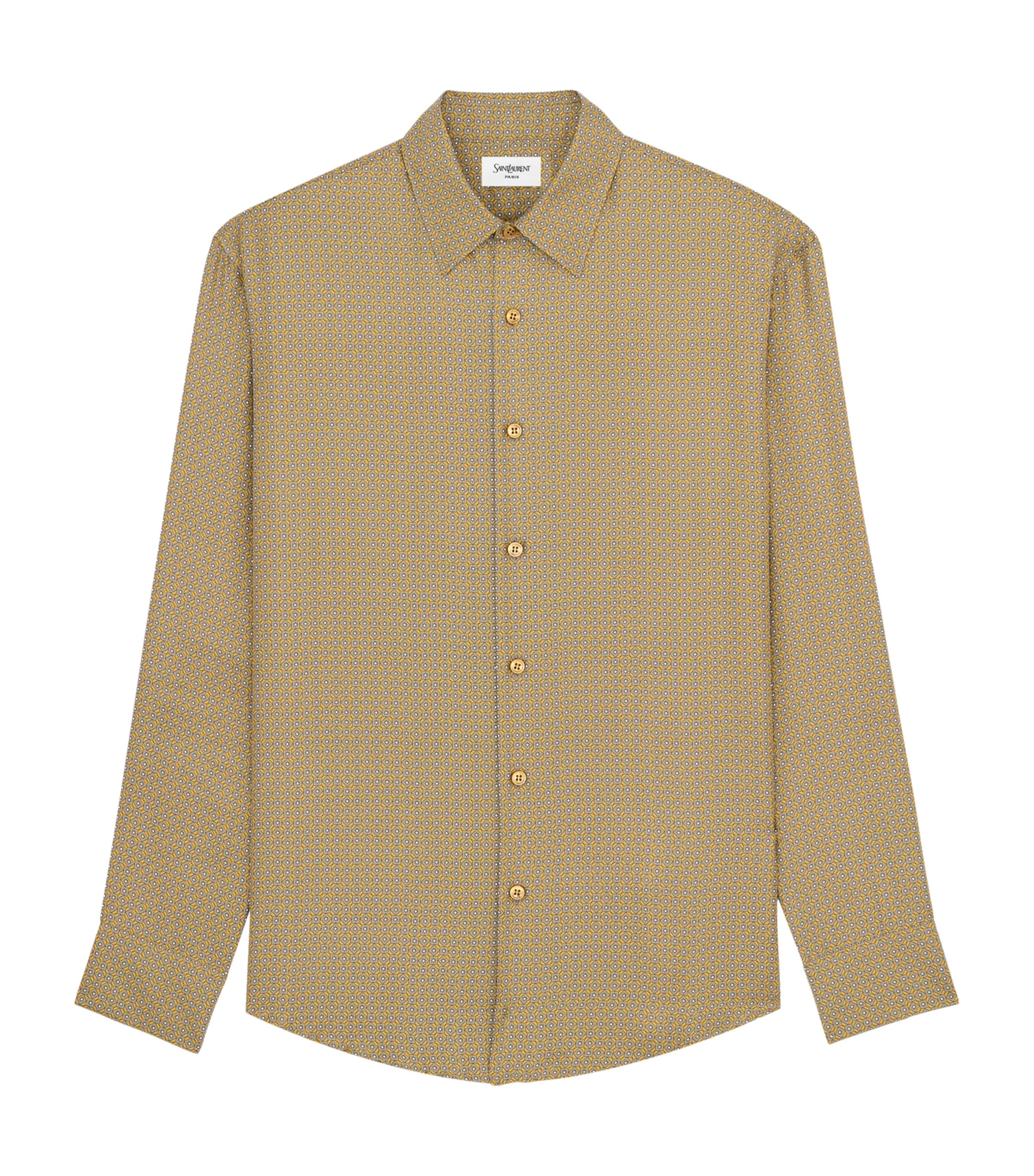 Silk Geometric Print Shirt 7068 Image 1