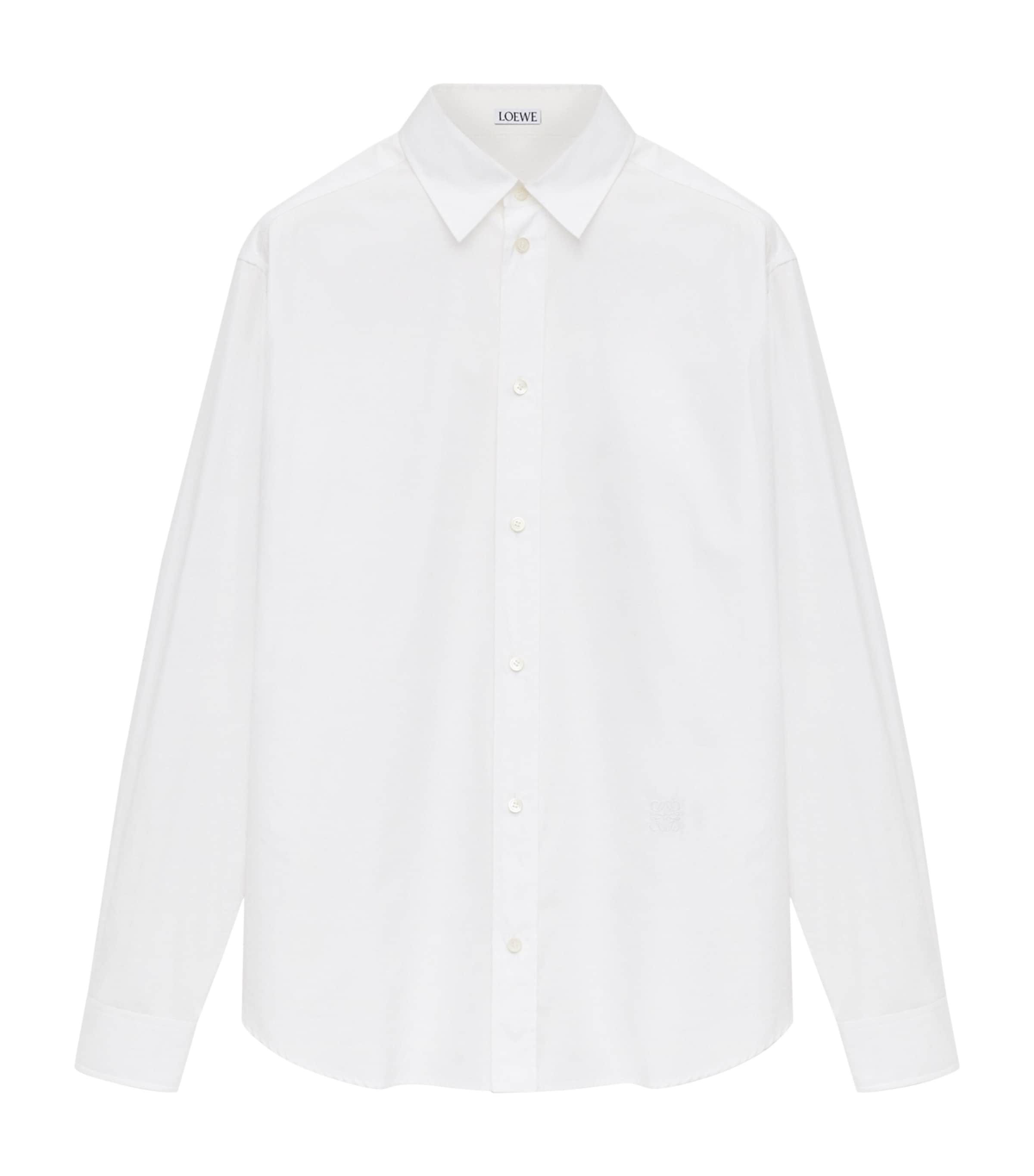 Cotton-Blend Poplin Shirt WHITE Image 1