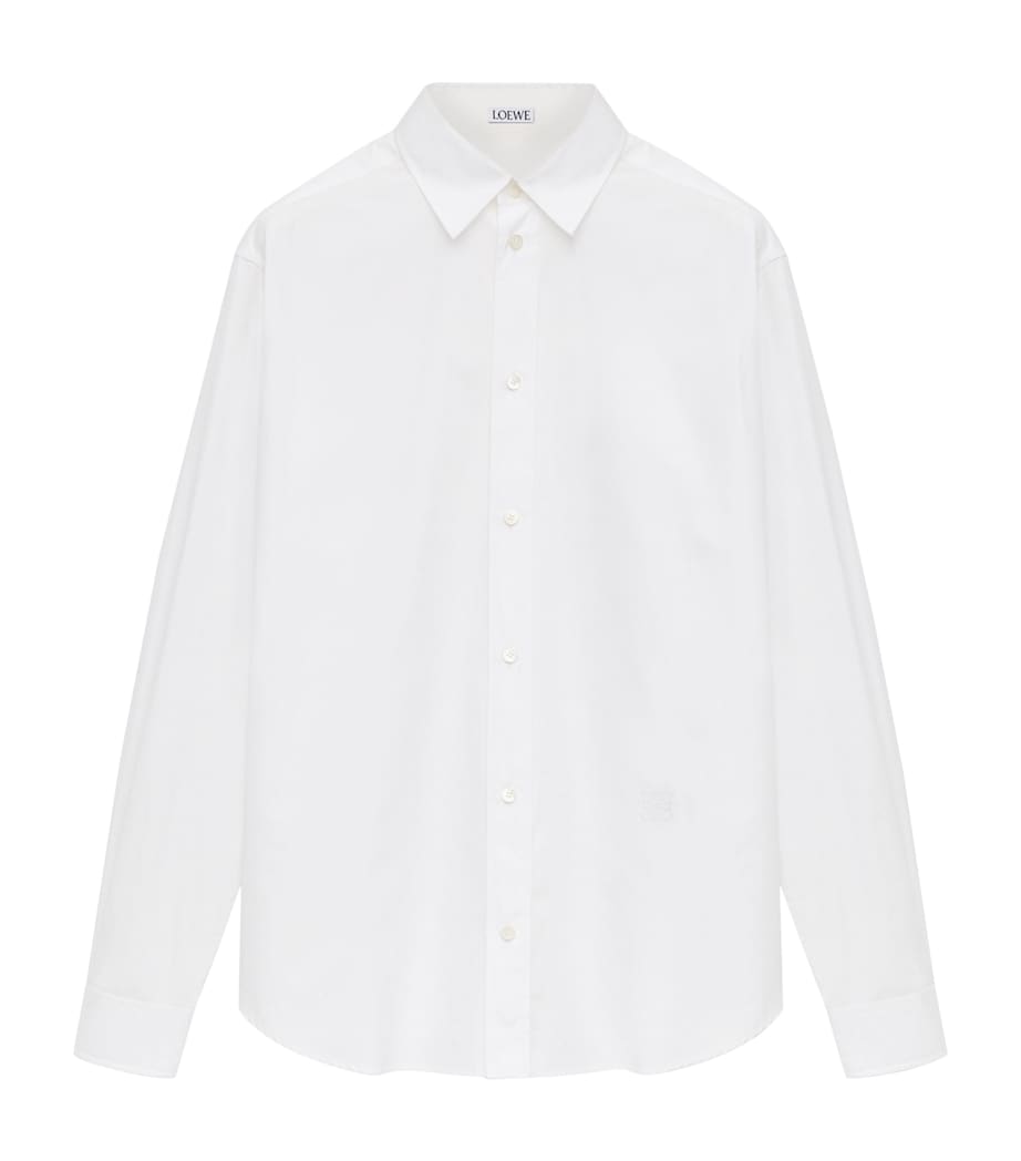 Cotton-Blend Poplin Shirt WHITE Image 1