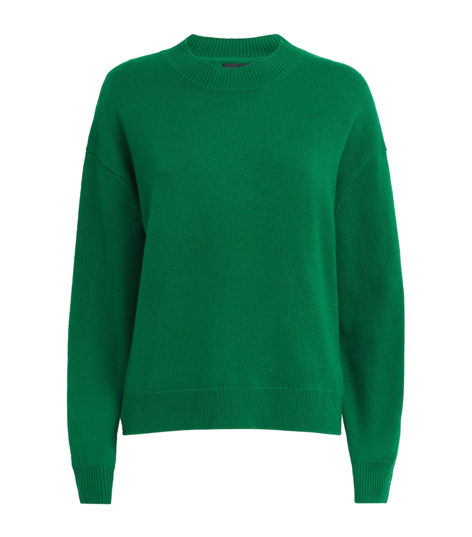 ANINE BING Womens Cashmere Lee Sweater Green Image 1