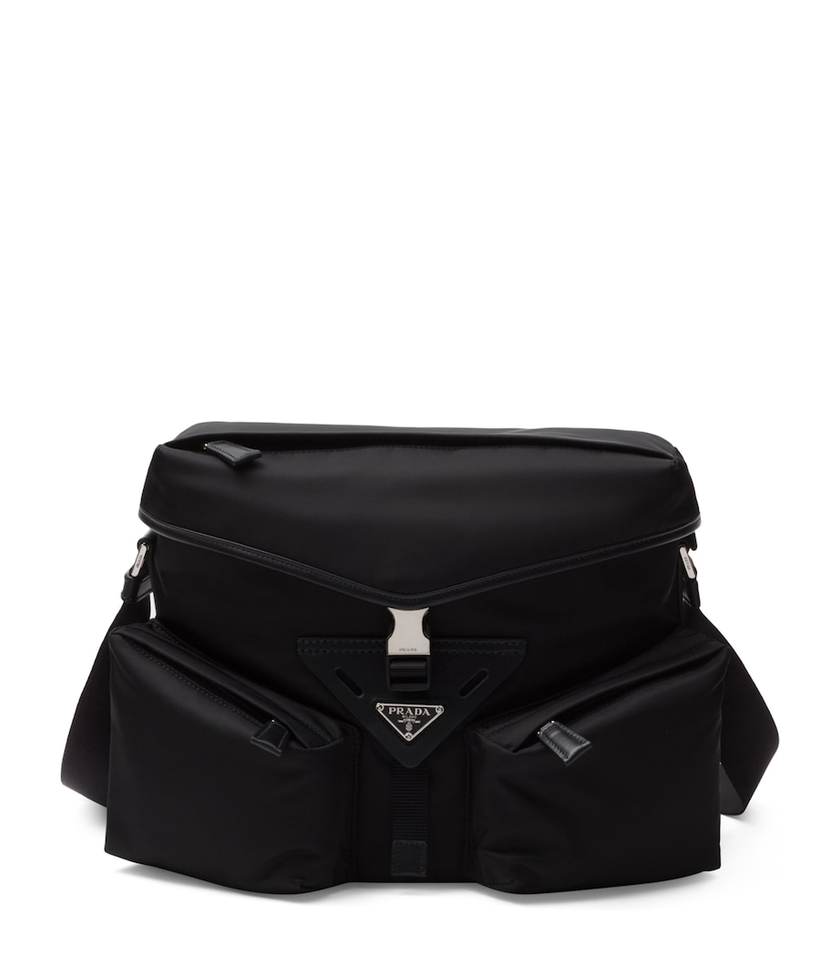 Re-Nylon and Saffiano Leather Shoulder Bag F0002 Image 1
