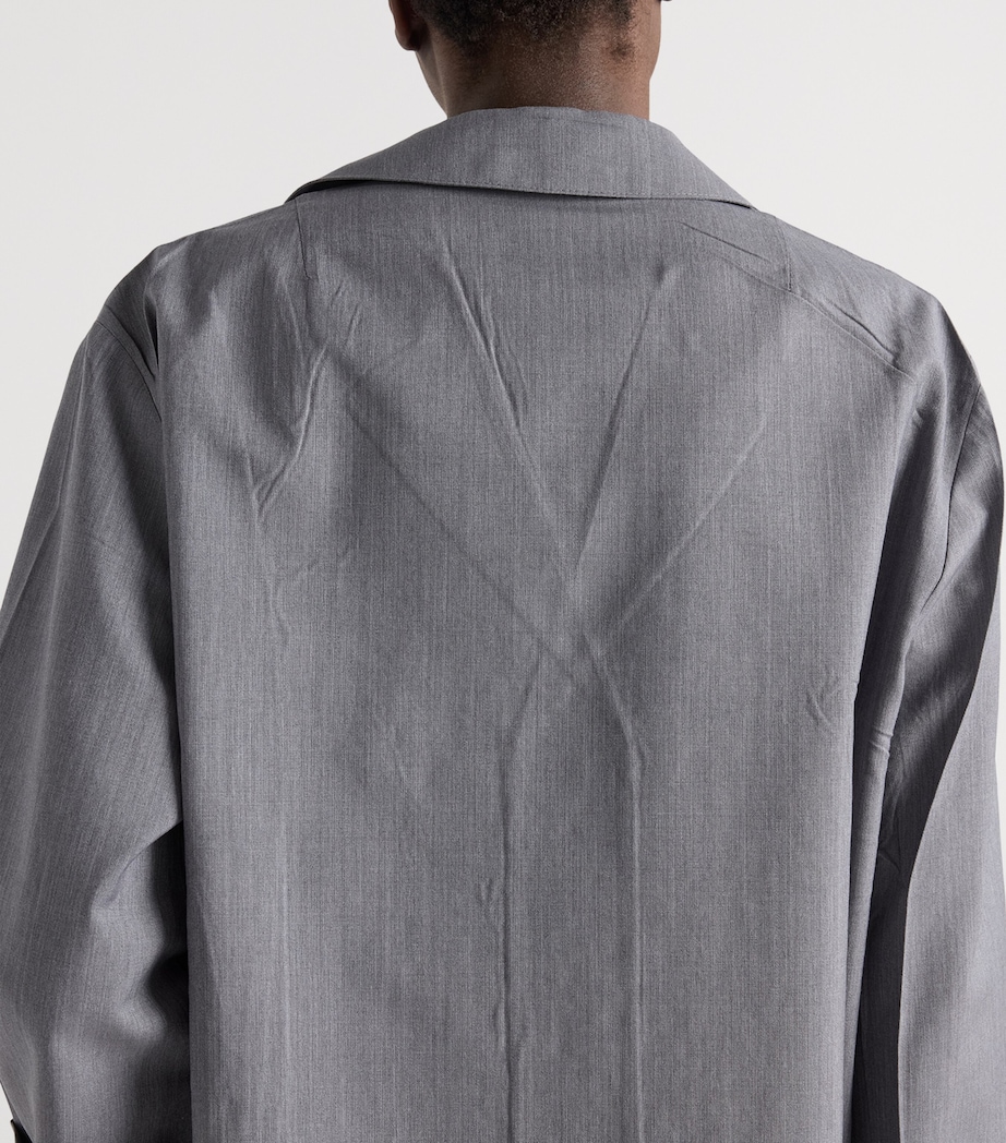 Prada Womens Wool-Mohair Coat Grey Image 4