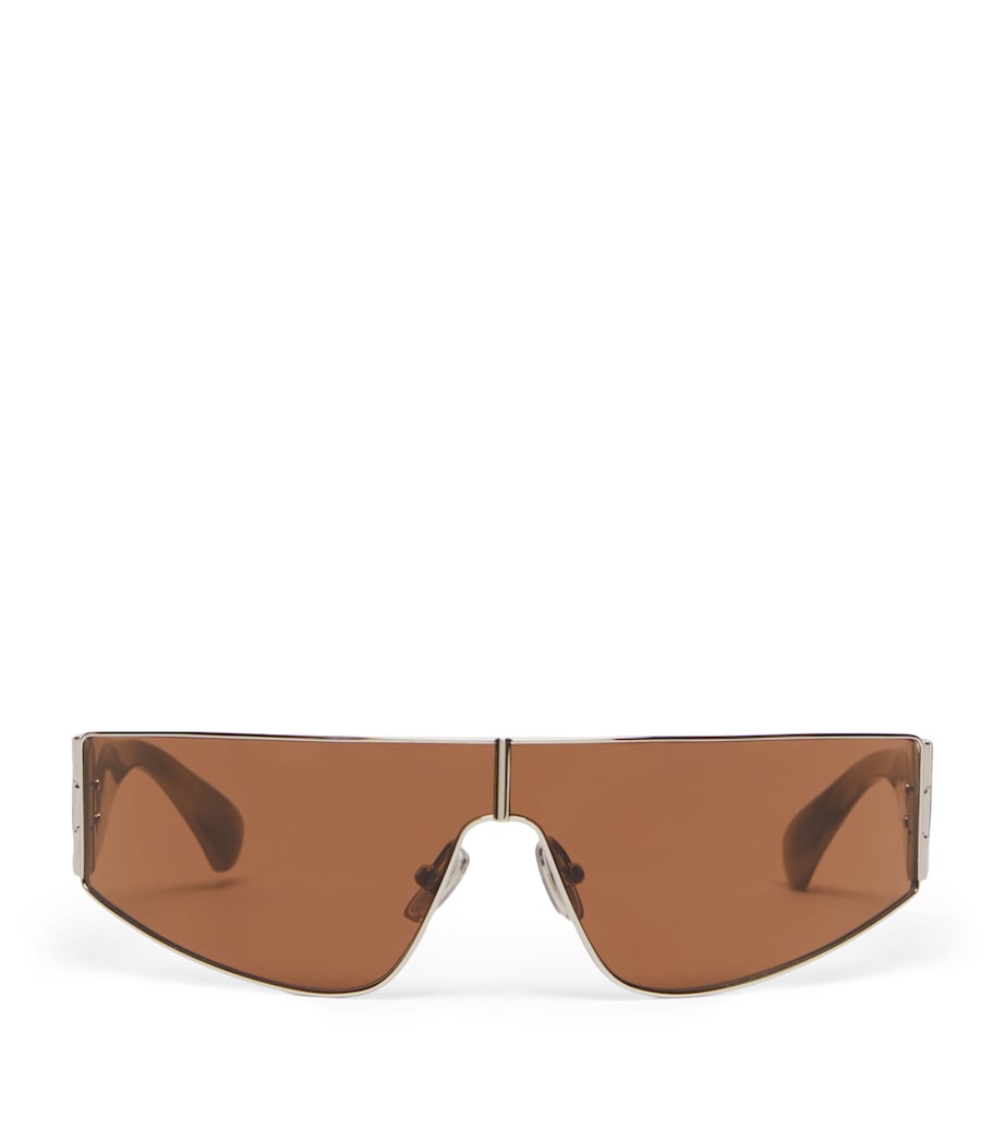 Metal Shield Sunglasses BROWN Image 1