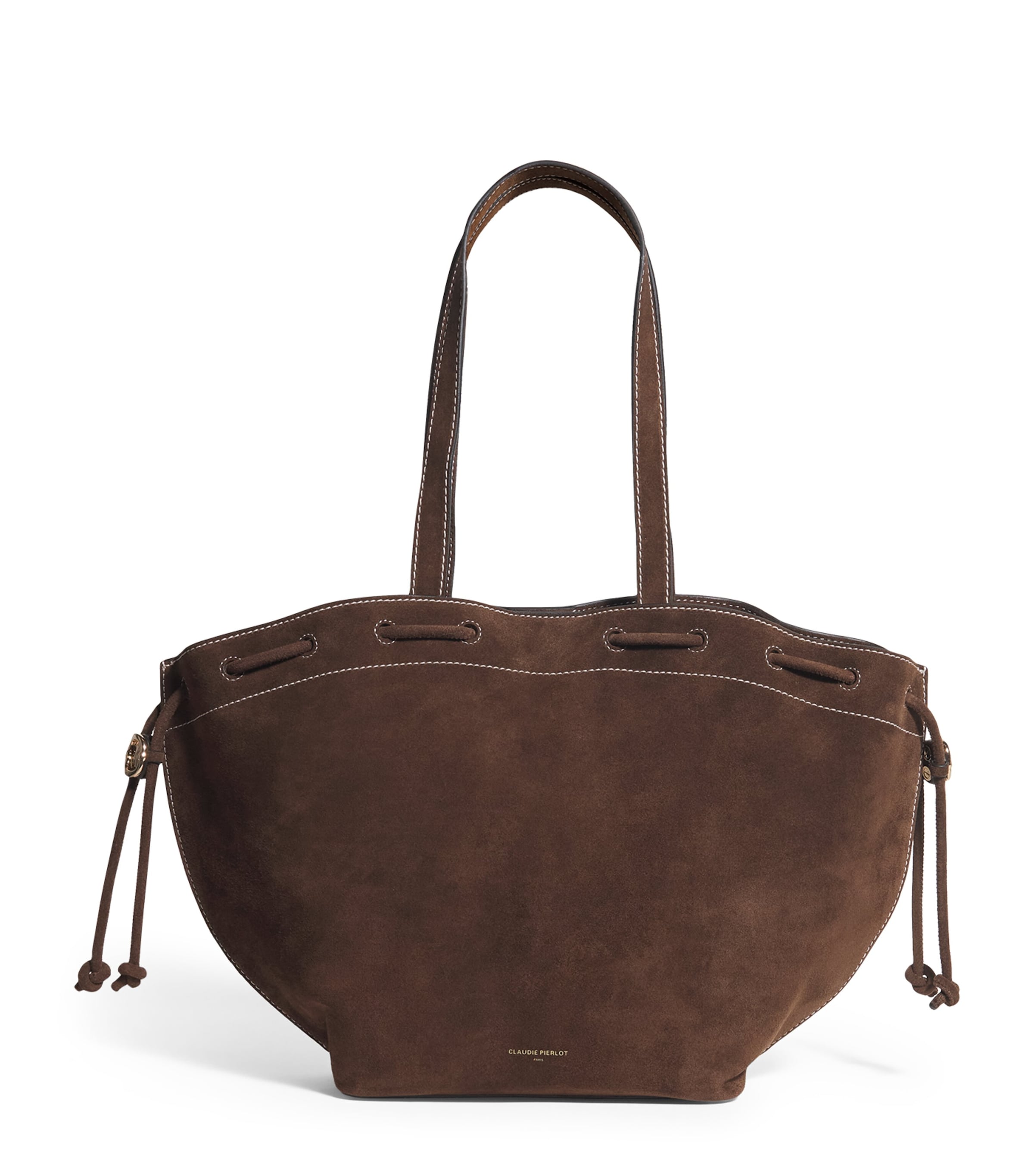 Claudie Pierlot Brown Suede Alban Tote Bag Harrods UK