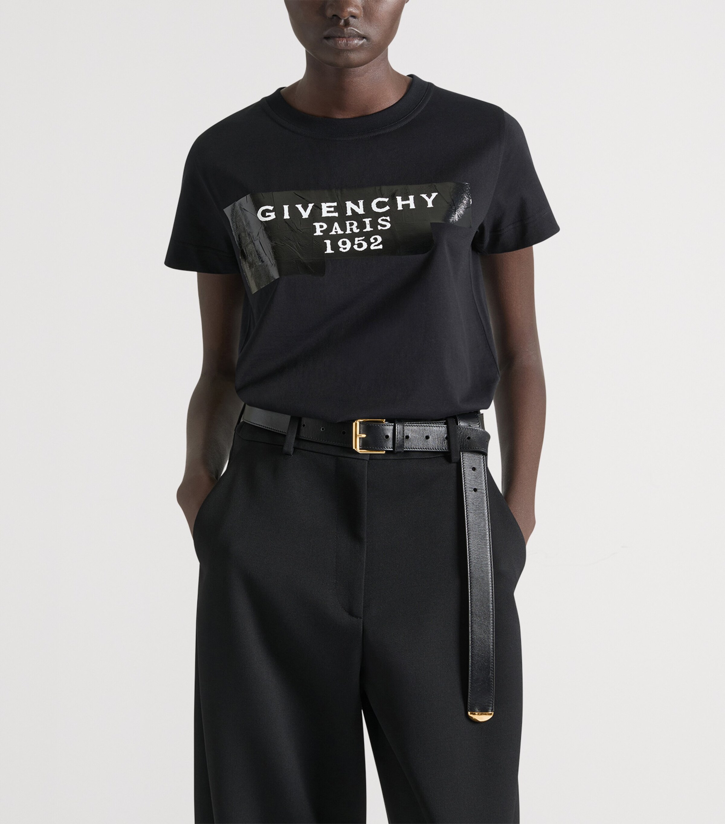 Cotton Printed T-Shirt BLACK Image 2