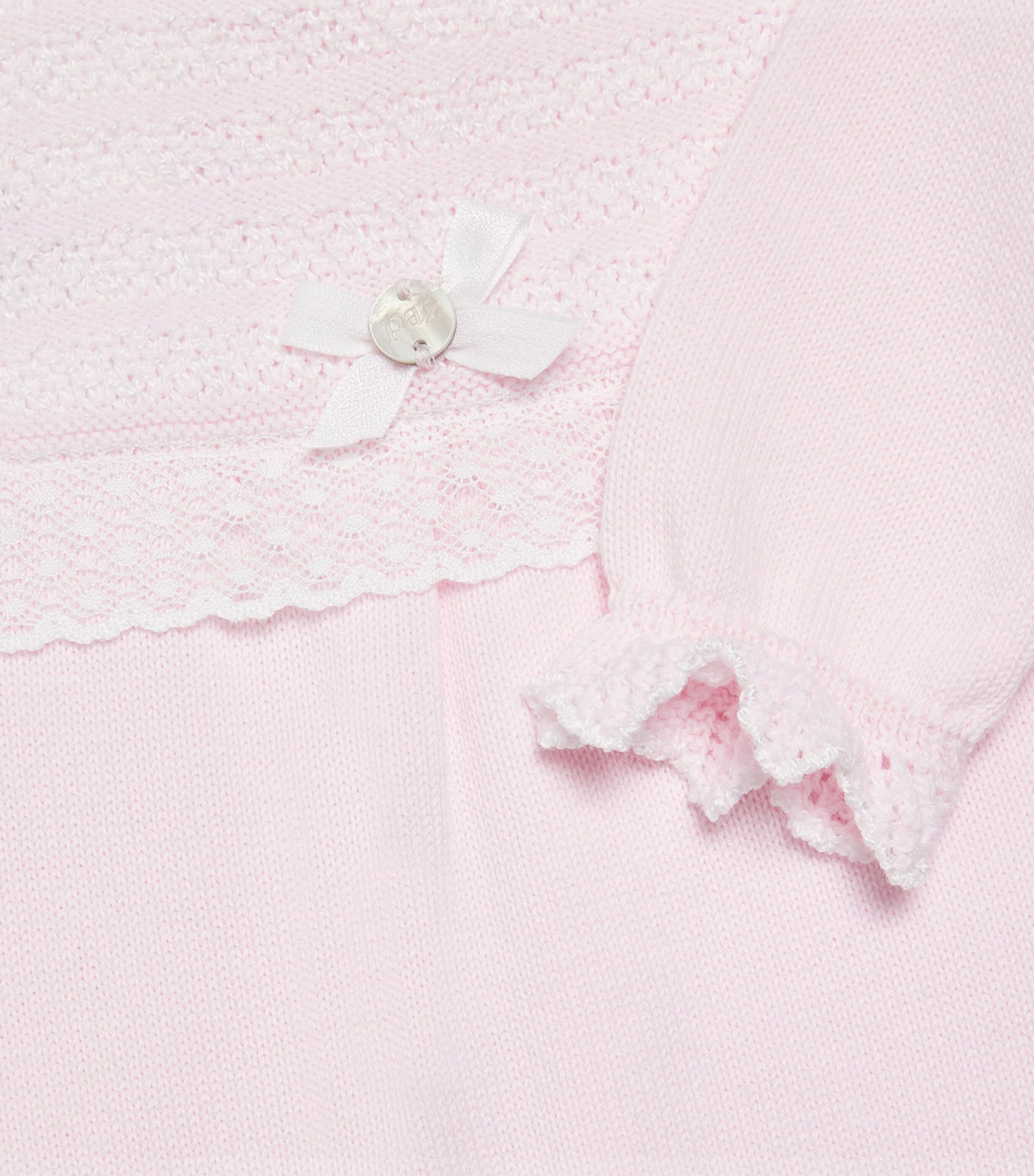 Cotton Knitted Alaia All-In-One (0-12 Months) 3701 H82 PINK/WHITE Image 3