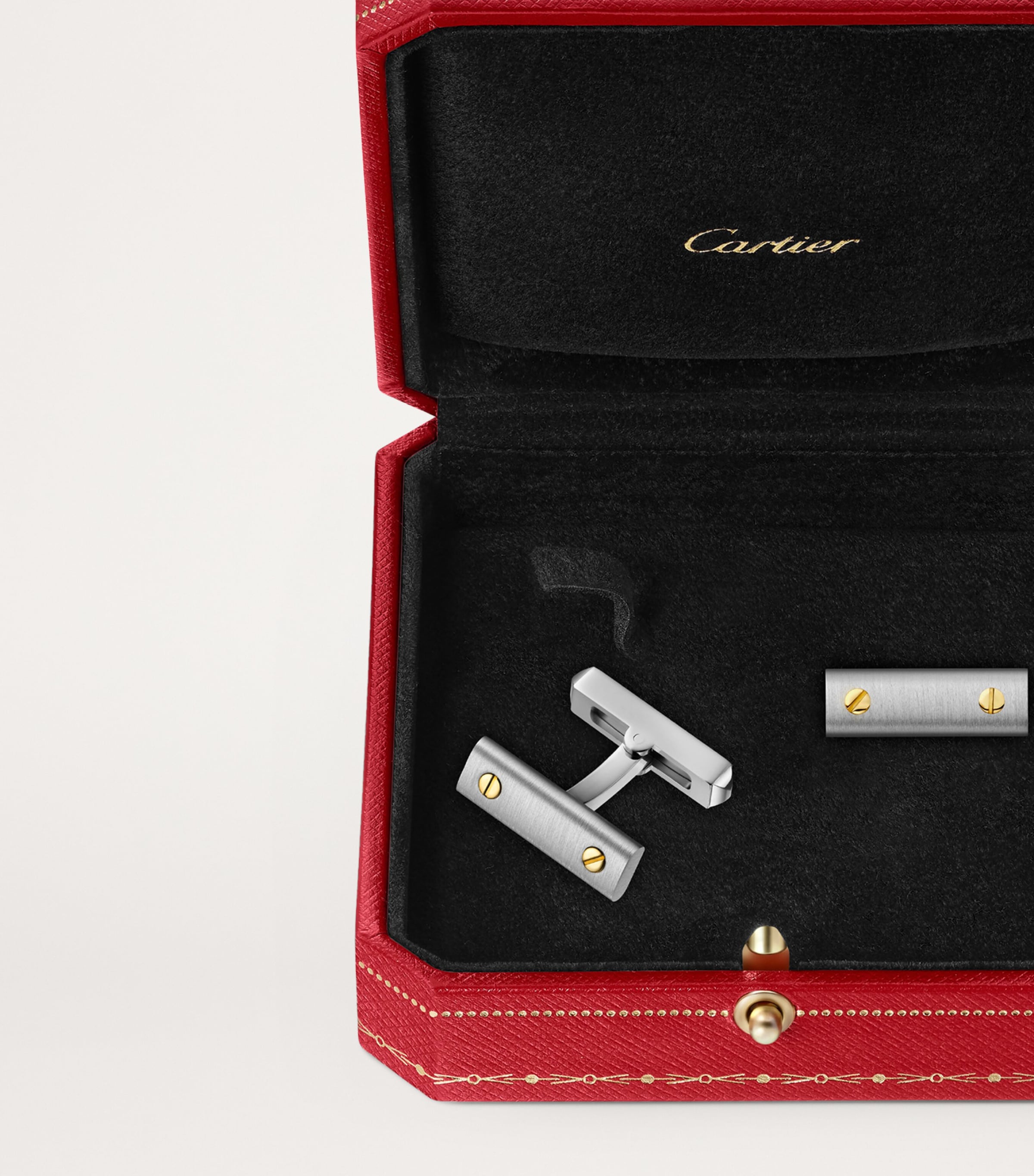 Cartier Sterling Silver and Yellow Gold Santos de Cartier Cufflinks Silver & Yellow Gold Image 2