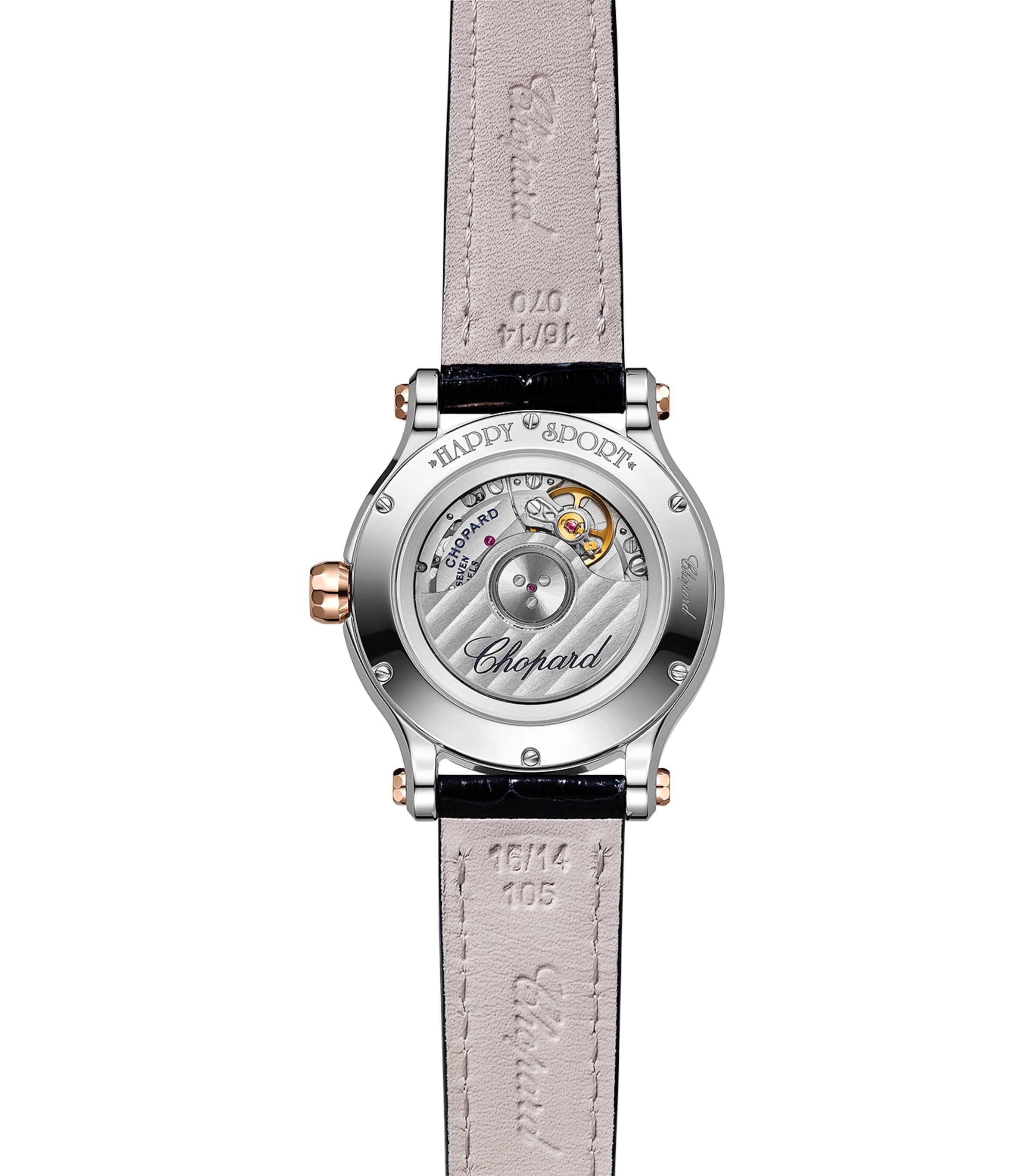 Rose Gold, Stainless Steel and Diamond Happy Sport Automatic Watch 33mm ROSE GOLD/STAINLESS Image 4
