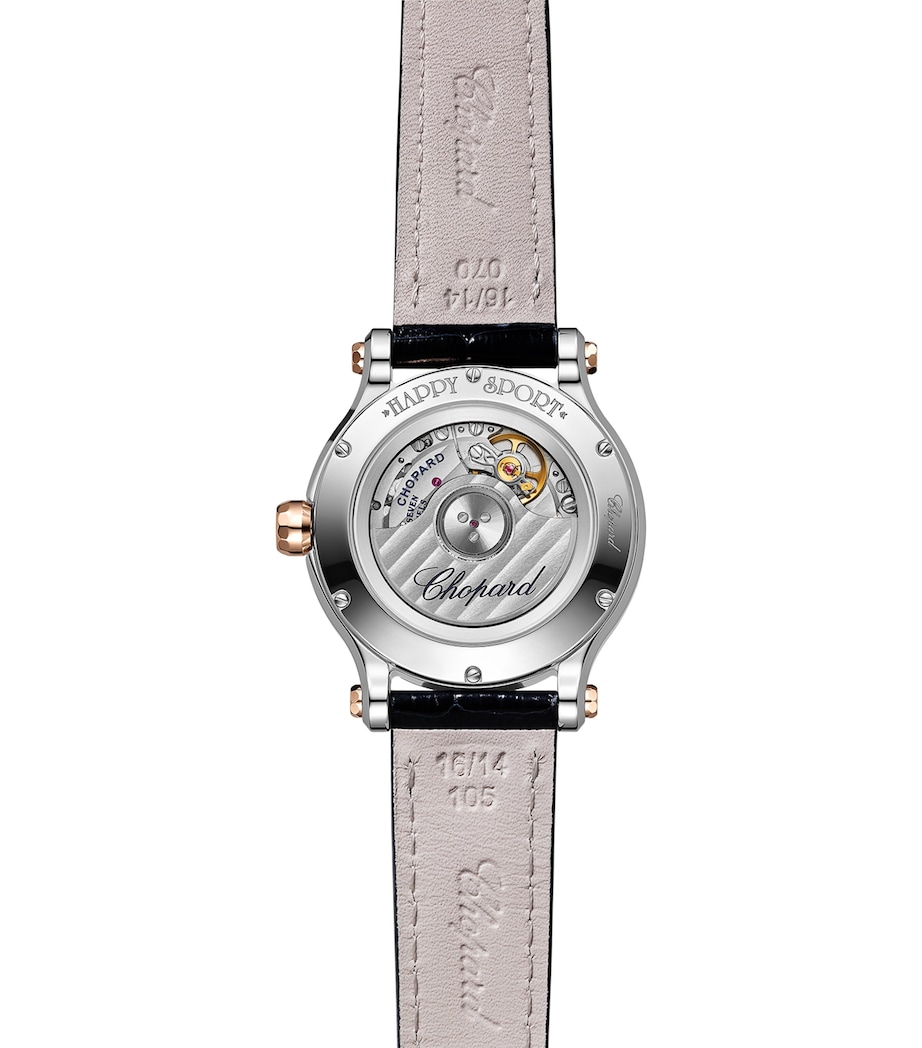 Rose Gold, Stainless Steel and Diamond Happy Sport Automatic Watch 33mm ROSE GOLD/STAINLESS Image 4