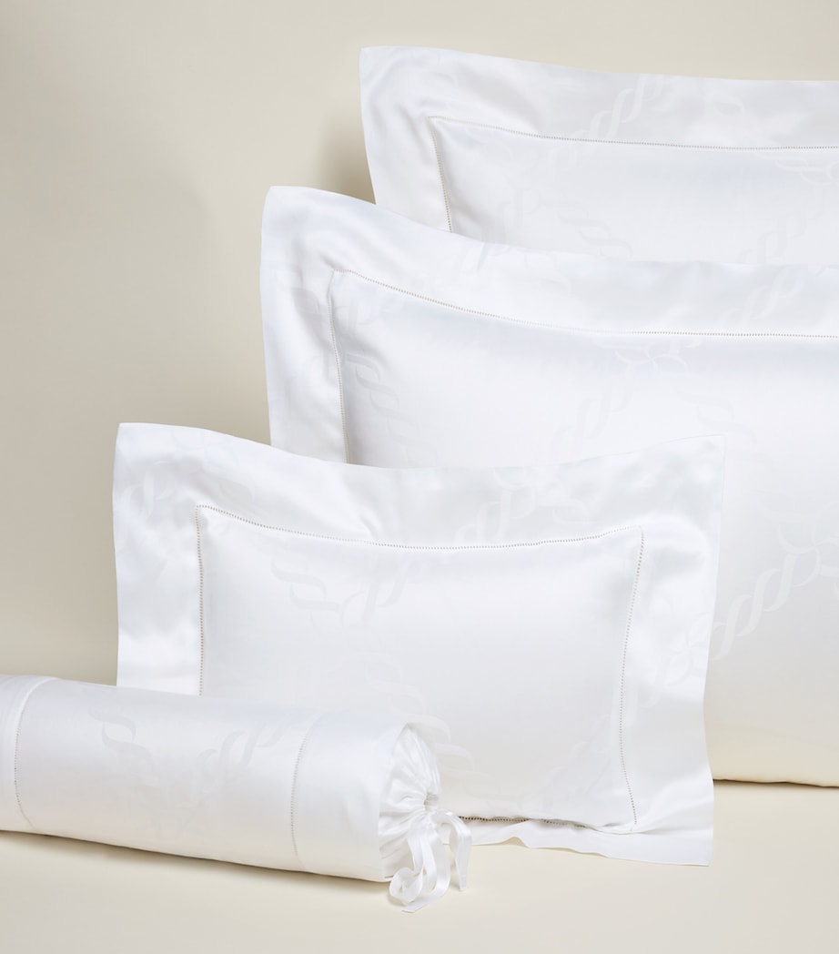 Treccia Boudoir Pillowcase (30cm x 40cm) WHITE Image 2
