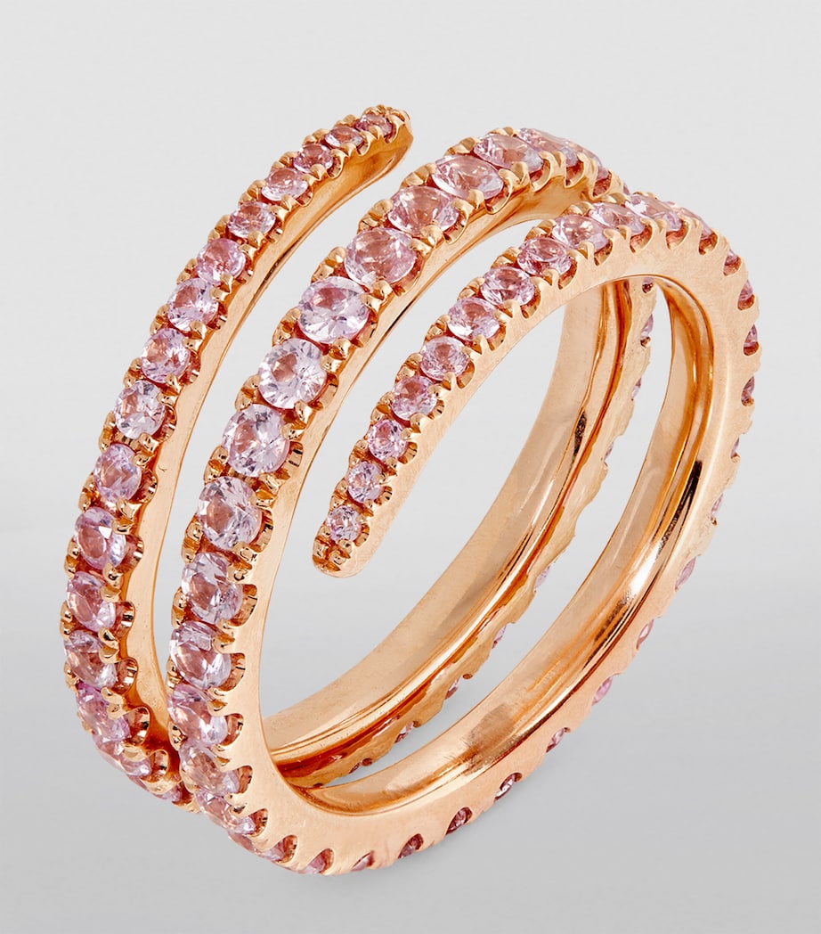 Rose Gold and Sapphire Coil Ring ROSE GOLD Image 2