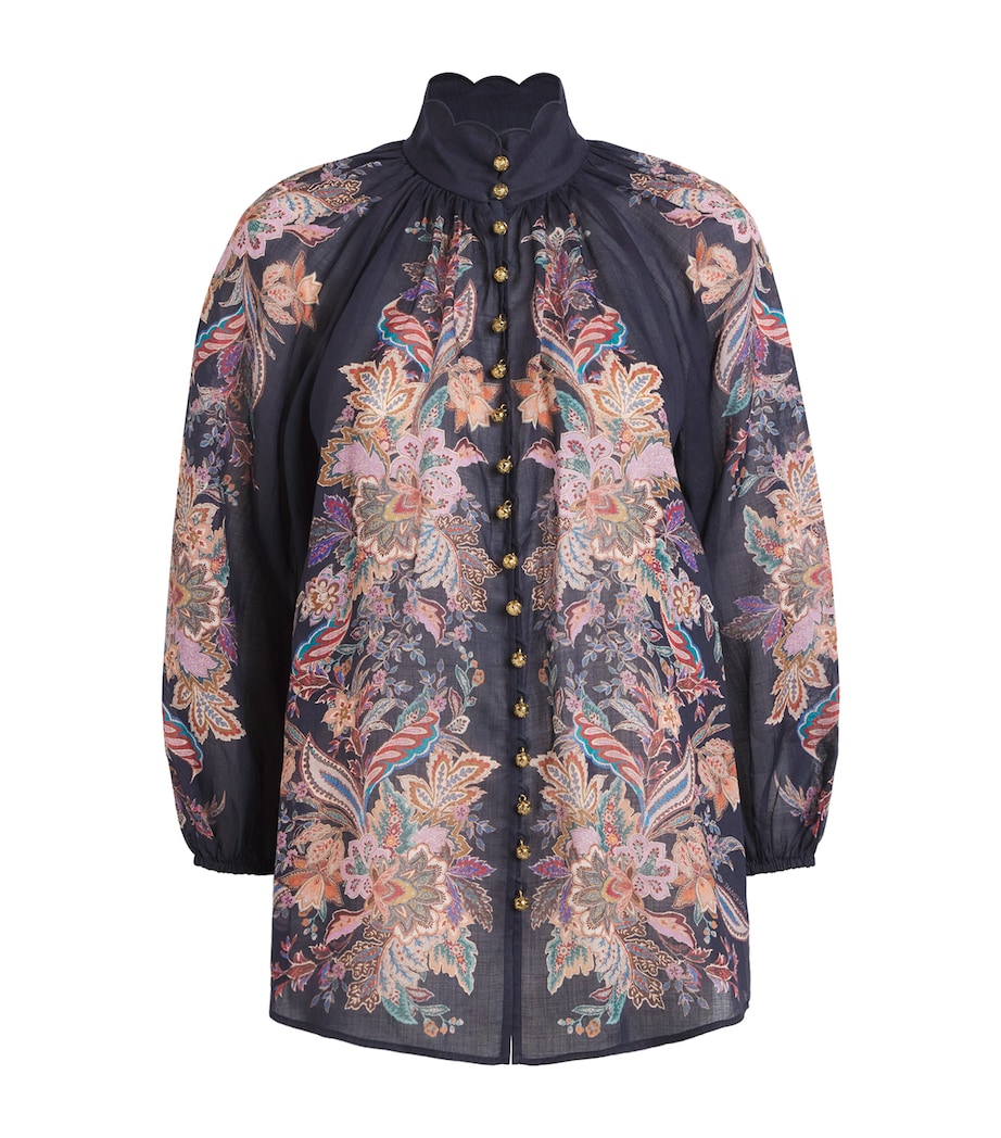 Ramie Rhiannon Billow Blouse NAVMLTPAI NVY MLTI P Image 1