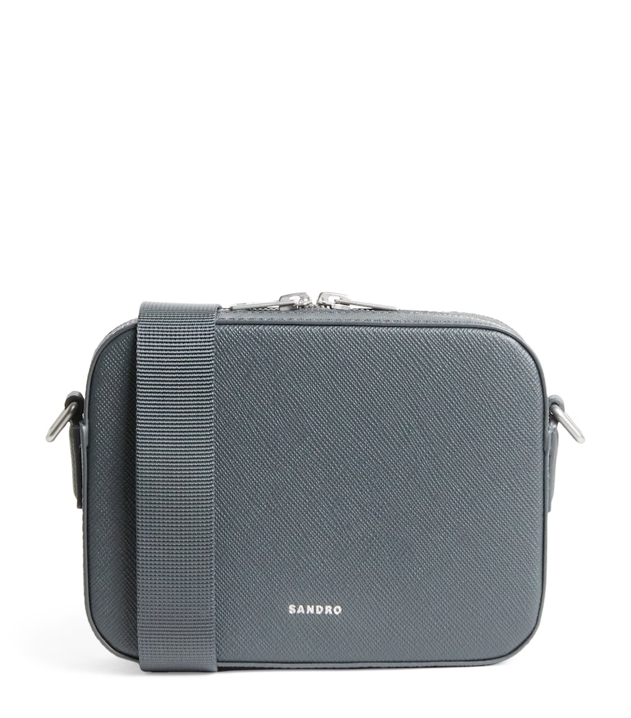 Mini Recycled Saffiano Leather Cross-Body Bag STEEL Image 1