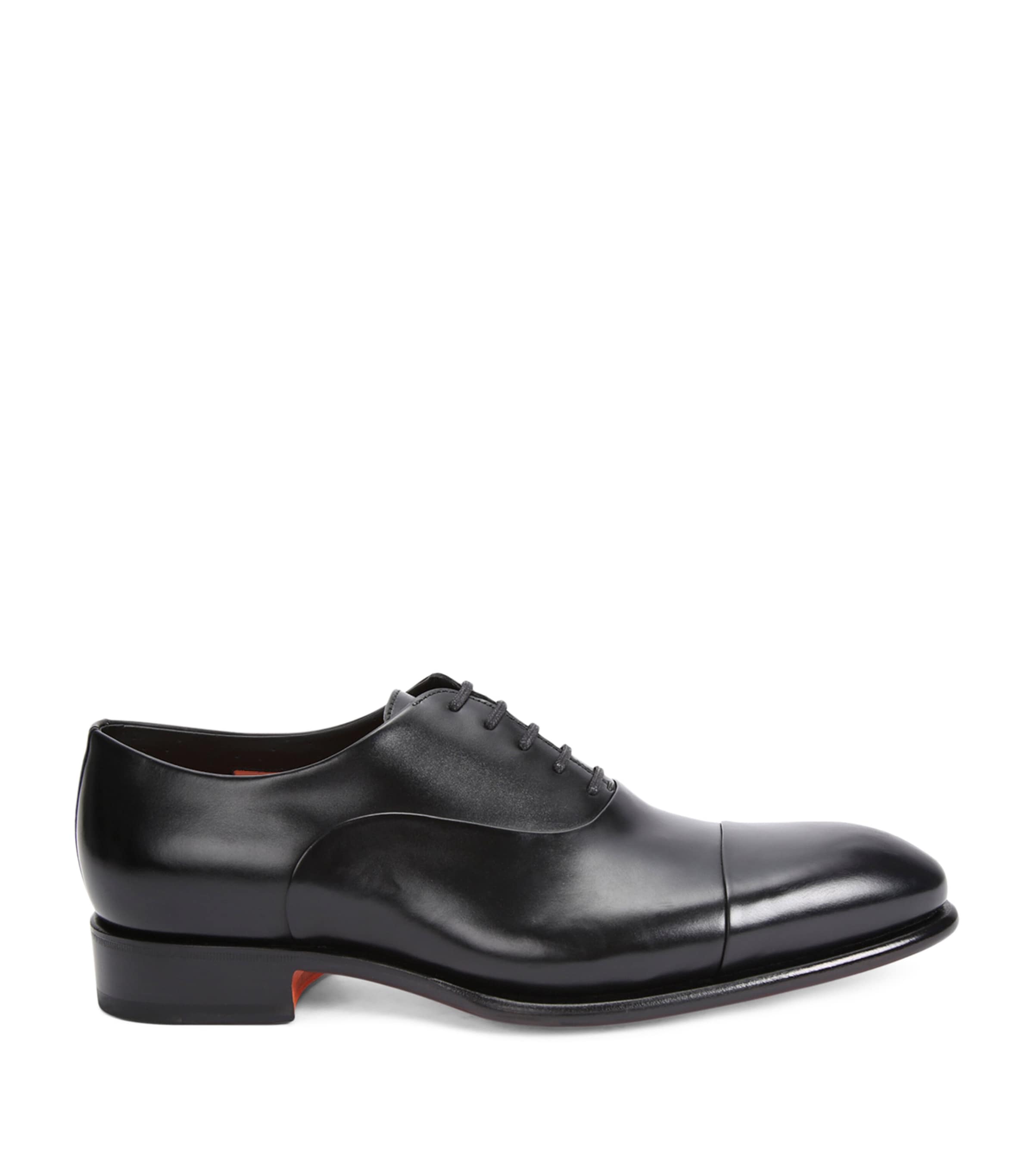 Leather Carter Oxford Shoes BLACK Image 3