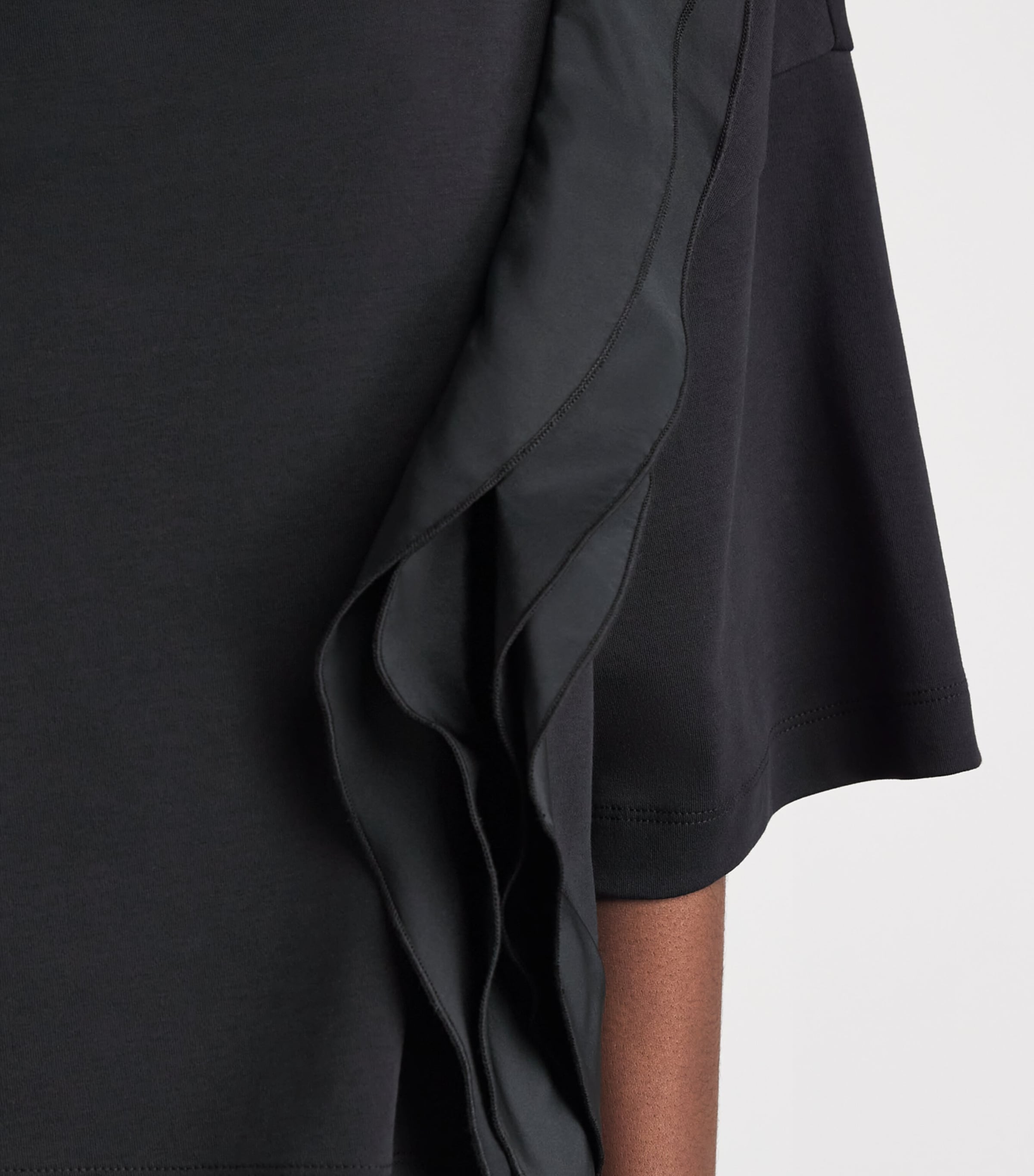 Max Mara Womens Cotton Floral Appliqué T-Shirt Black Image 3
