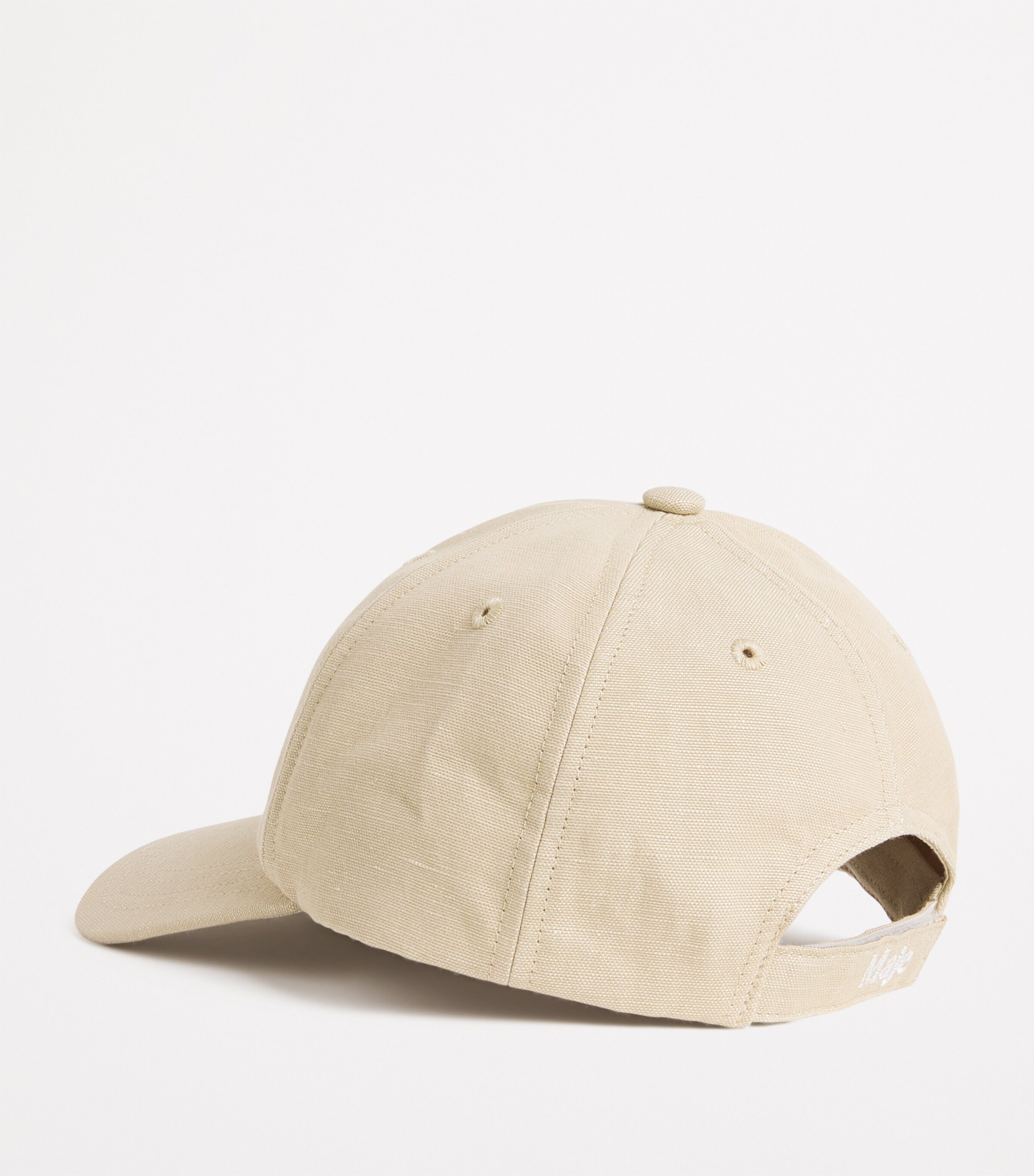 Maje Cotton Logo Cap Ecru Image 3