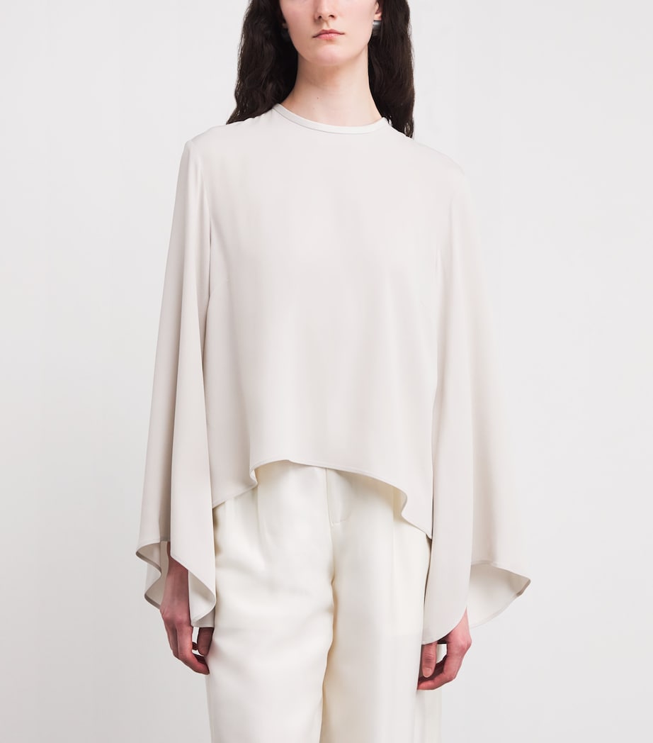 Draped-Sleeve Blouse N23 Image 3
