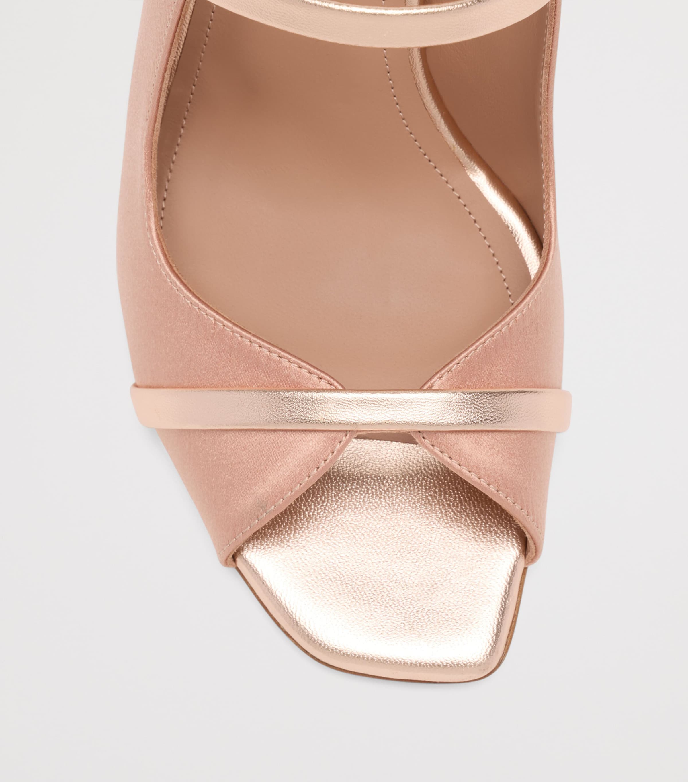 Malone Souliers Satin Noah Heeled Sandals 90 Blush Image 5