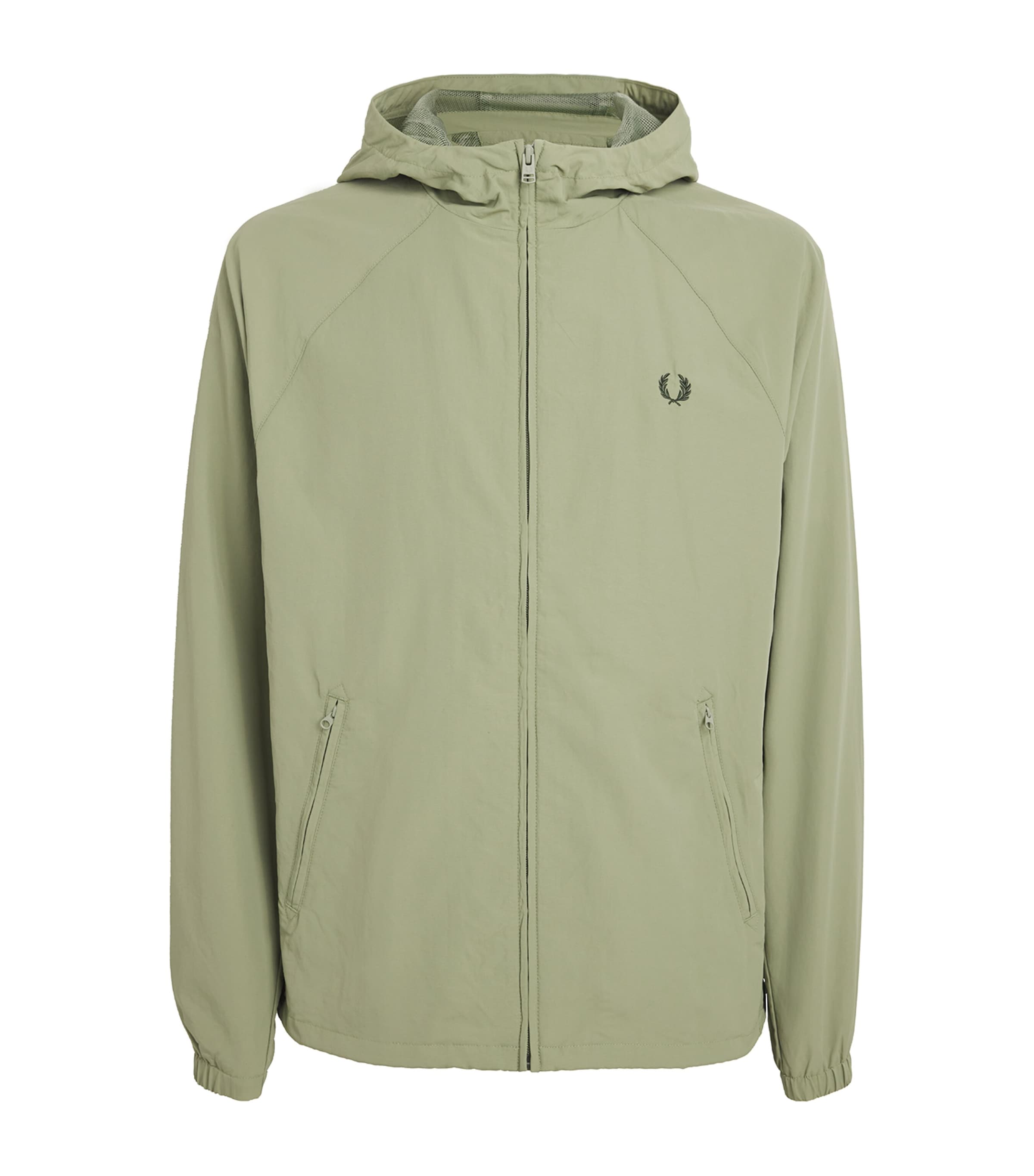 Fred Perry Hooded Taslan Shell Jacket Olive Mint