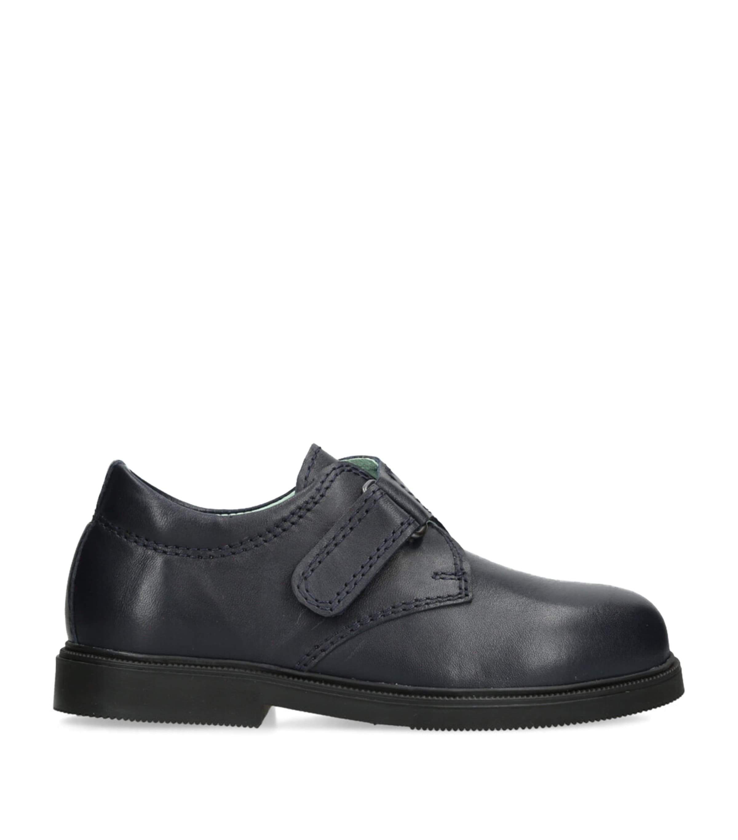 Leather Fergus Shoes NAVY Image 1