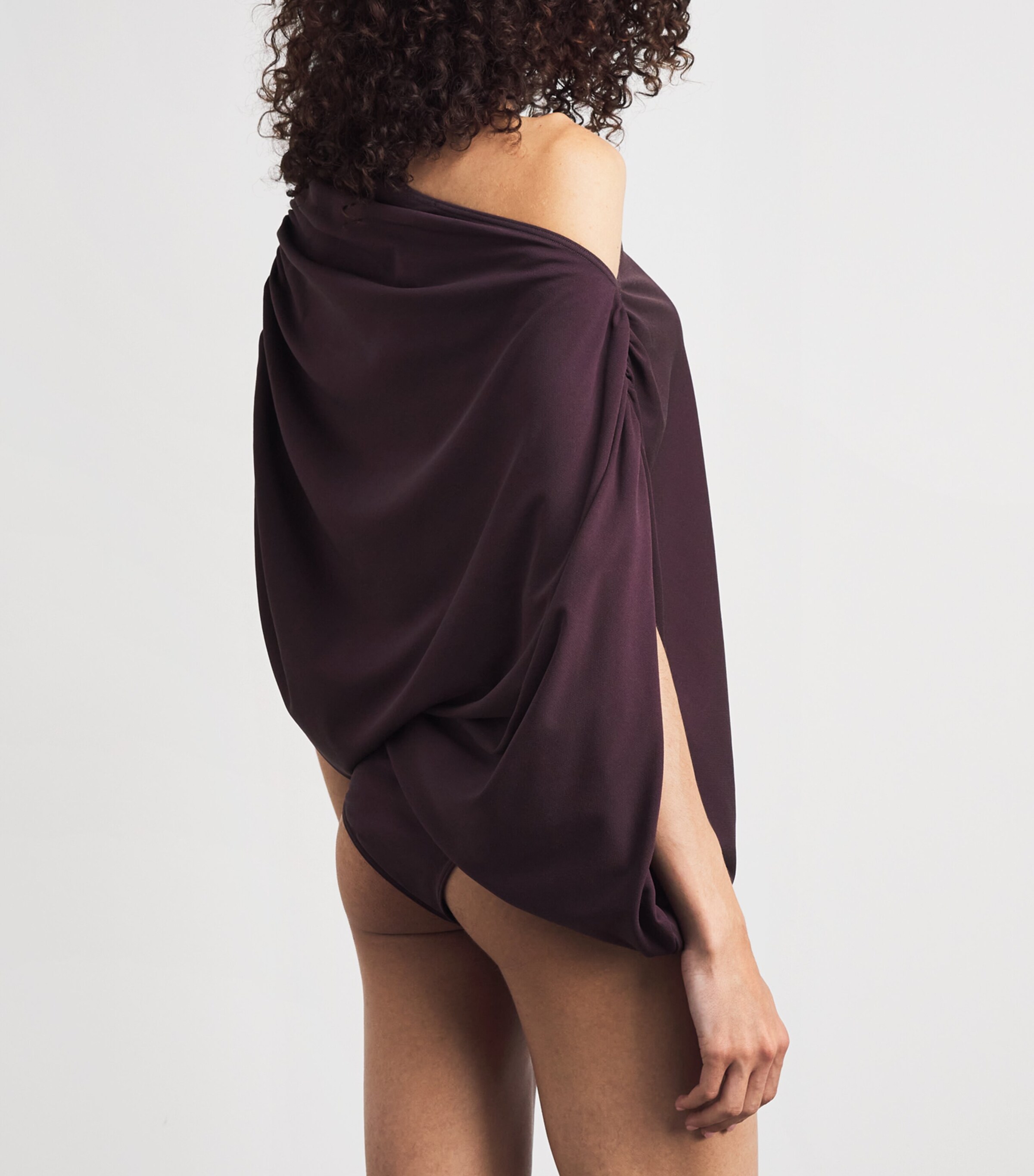 Wolford Womens Fluid Drape Bodysuit Wild Plum Image 5