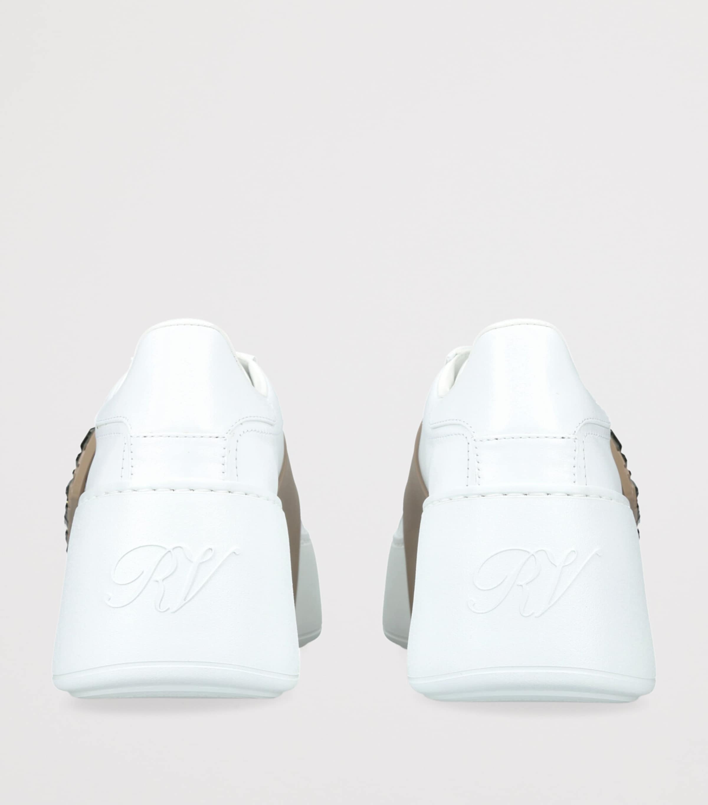 Leather Viv Skate Platform Sneakers CAMEL/COMB Image 2