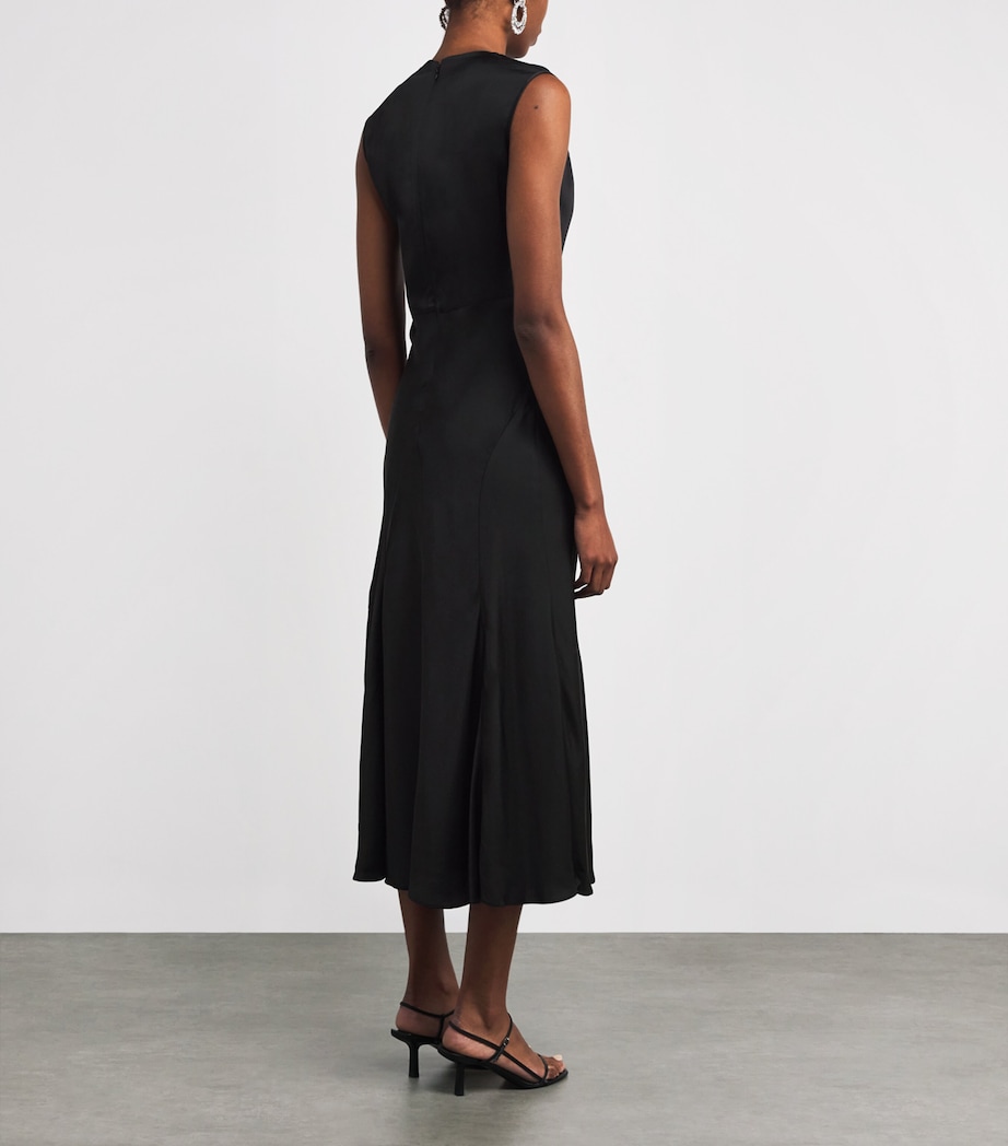 Crystal-Embellished Midi Dress BLACK Image 3