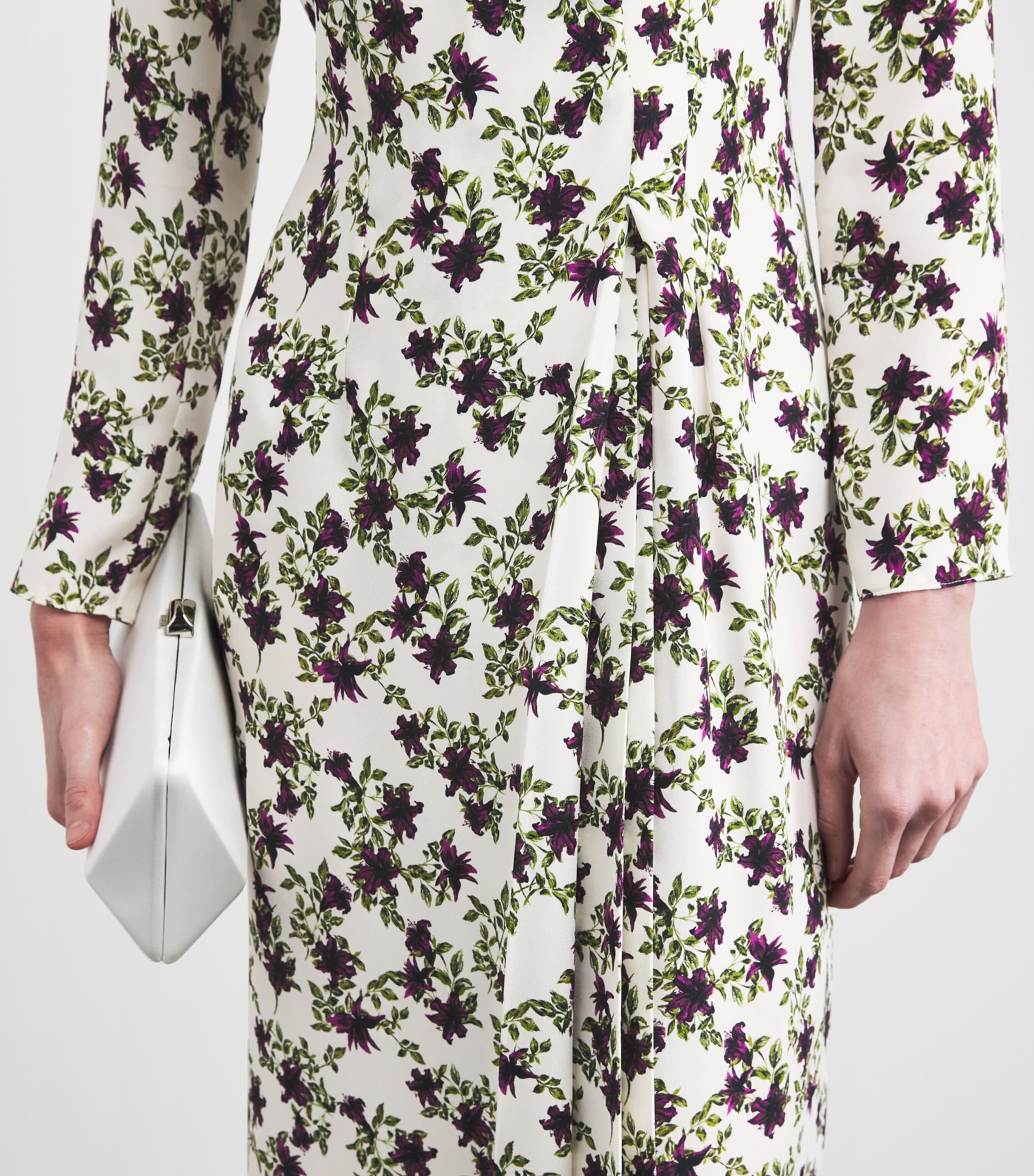Emilia Wickstead Womens Silk Floral Silverio Maxi Dress Prpl/olv On Ivry Image 5