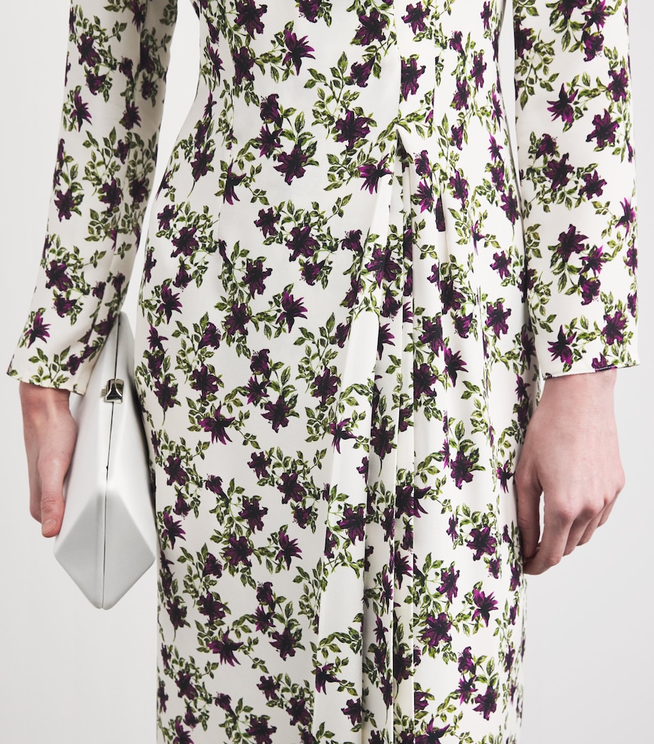 Emilia Wickstead Womens Silk Floral Silverio Maxi Dress Prpl/olv On Ivry Image 5